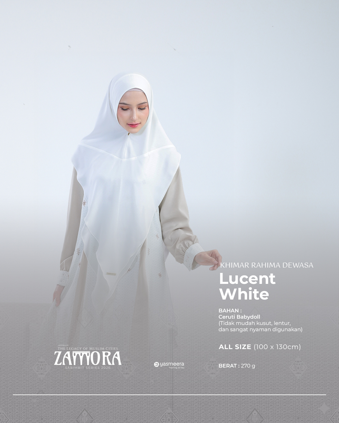 Yasmeera - KHIMAR & PASHMINA SARIMBIT 2026 (ZAMORA) thumb 7