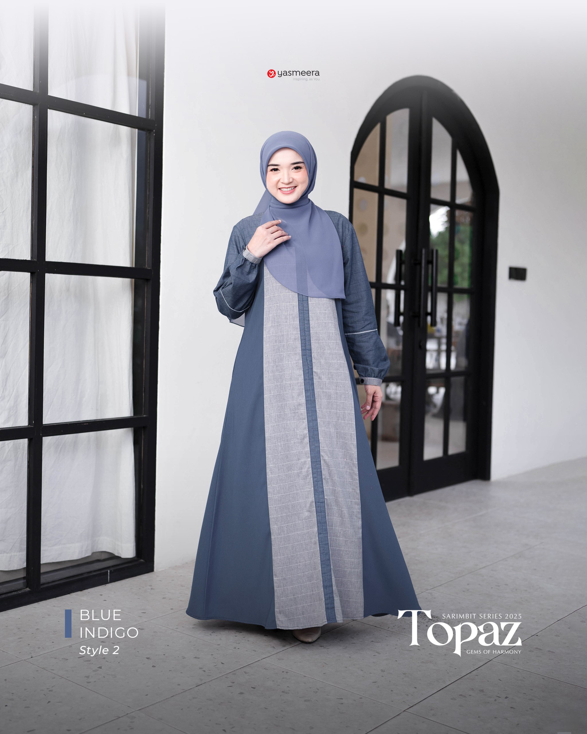 Yasmeera - SARIMBIT 2025 TOPAZ SERIES WARNA BLUE INDIGO thumb 5
