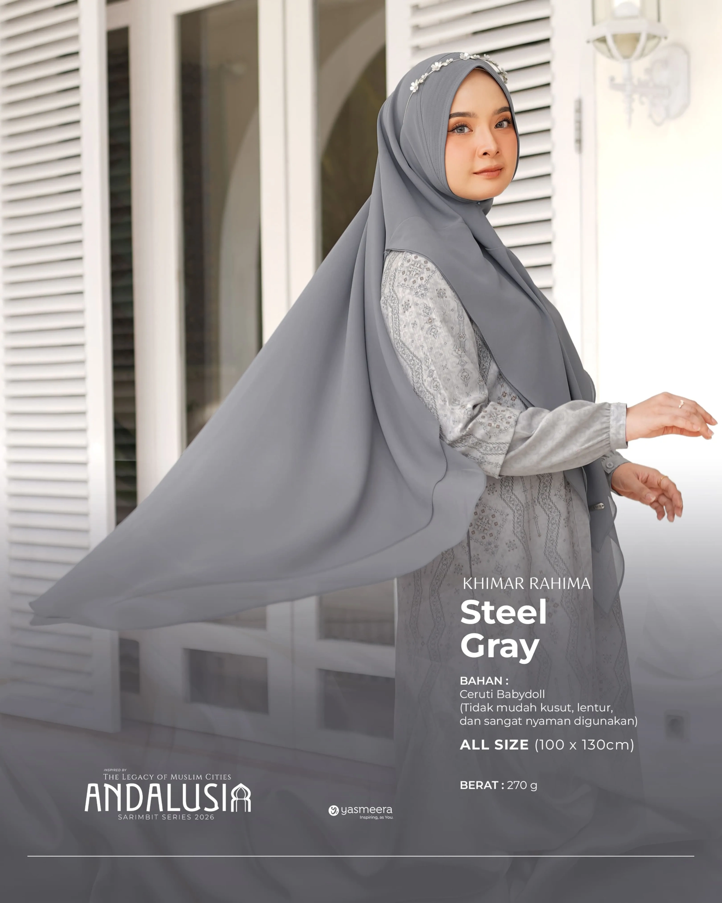Yasmeera - KHIMAR & PASHMINA SARIMBIT 2026 (ANDALUSIA) thumb 18