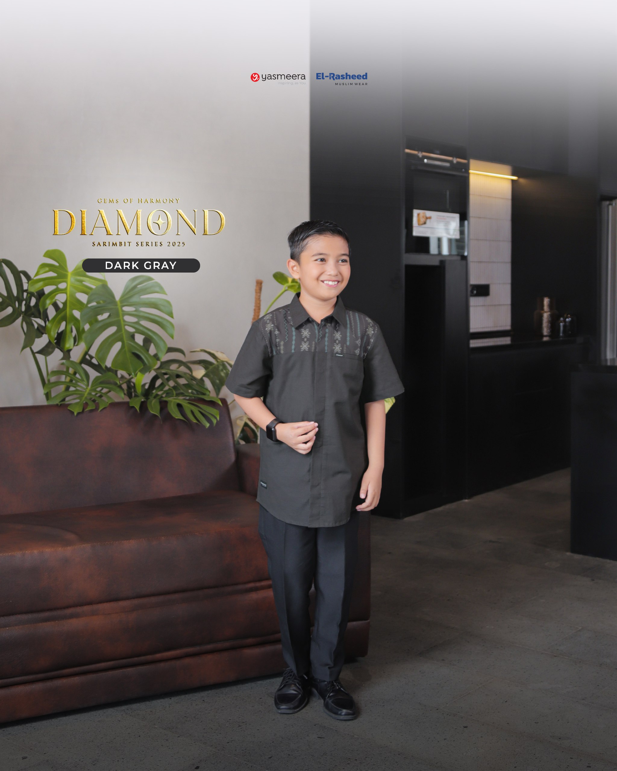 Yasmeera - SARIMBIT 2025 DIAMOND SERIES WARNA DARK GRAY