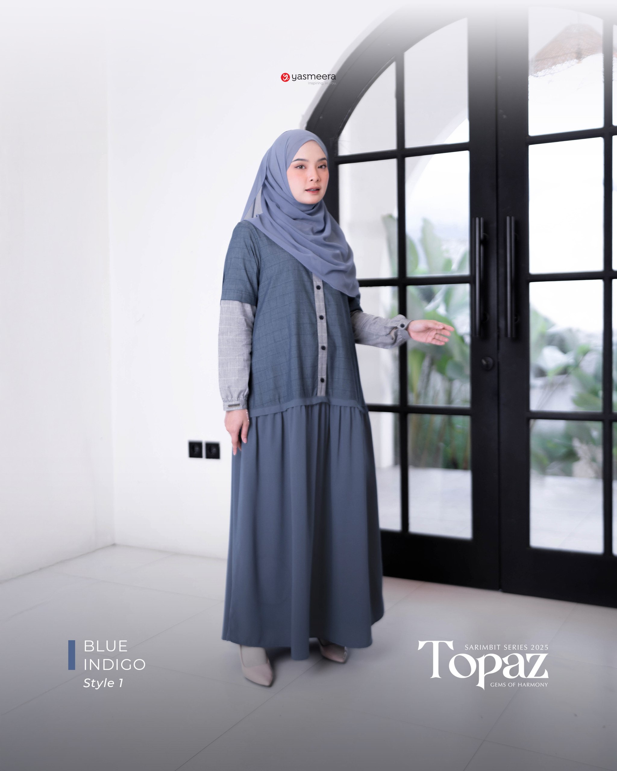 Yasmeera - SARIMBIT 2025 TOPAZ SERIES WARNA BLUE INDIGO thumb 6