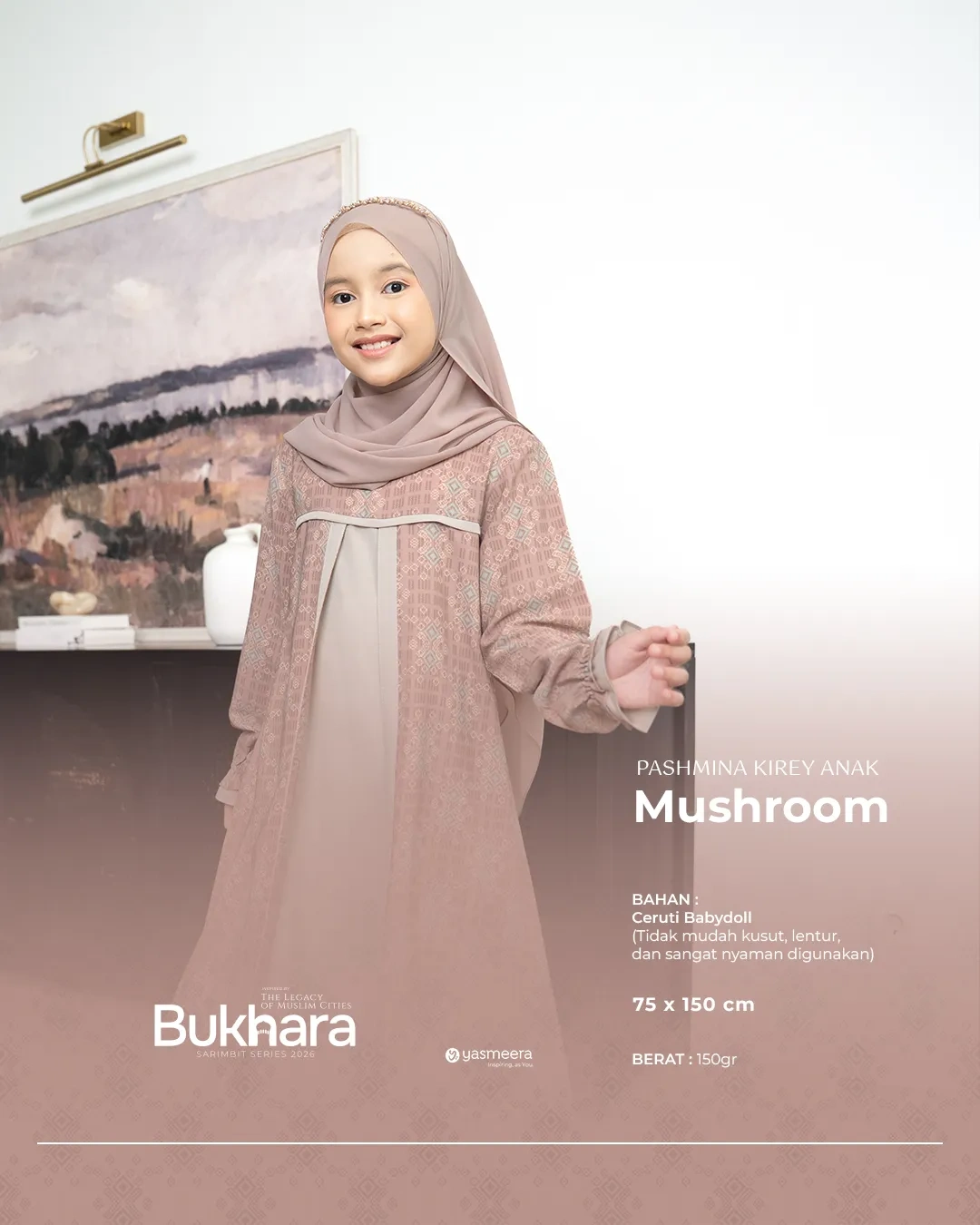 Yasmeera - KHIMAR & PASHMINA SARIMBIT 2026 (BUKHARA) thumb 1
