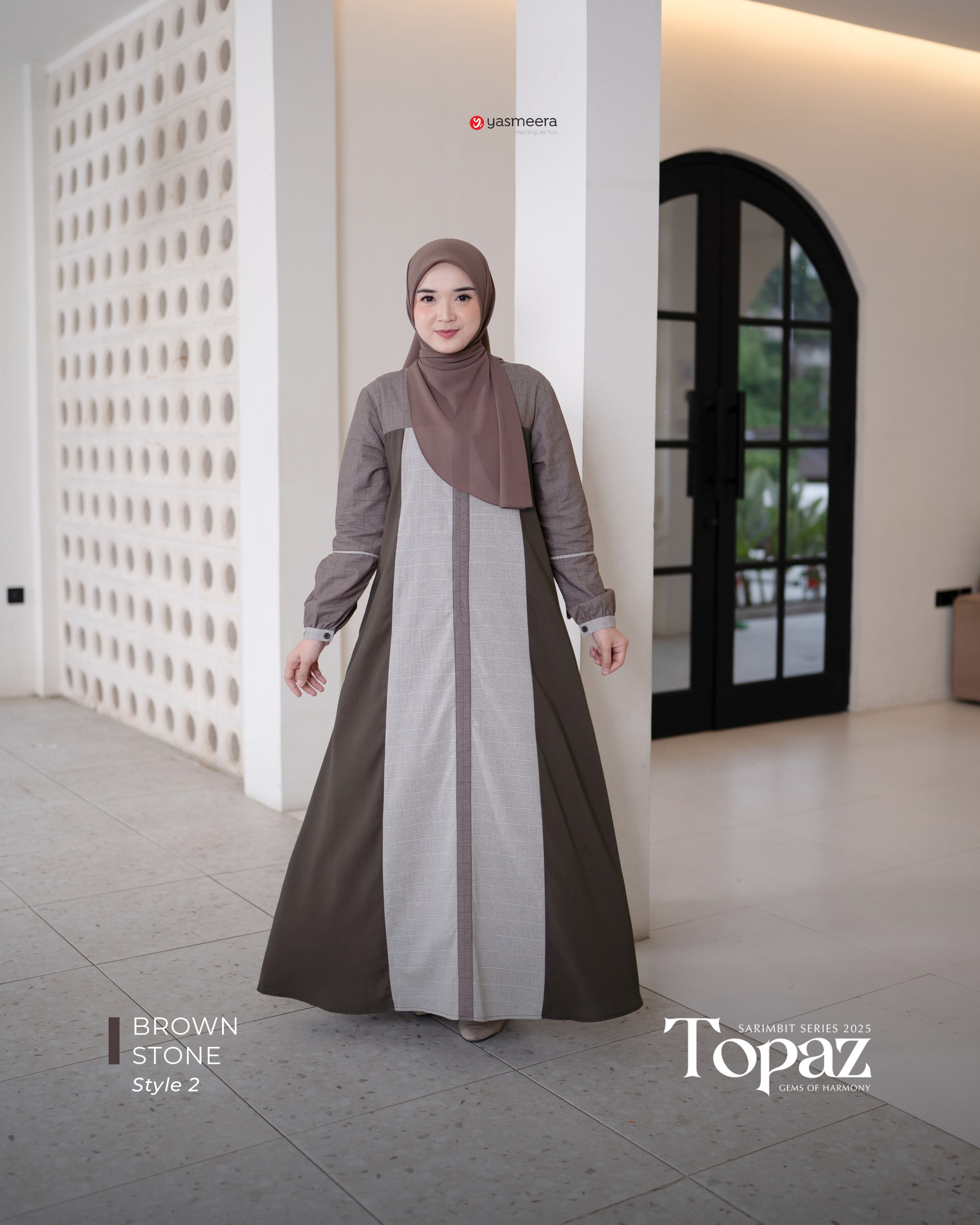 Yasmeera - SARIMBIT 2025 TOPAZ SERIES WARNA BROWN STONE thumb 5