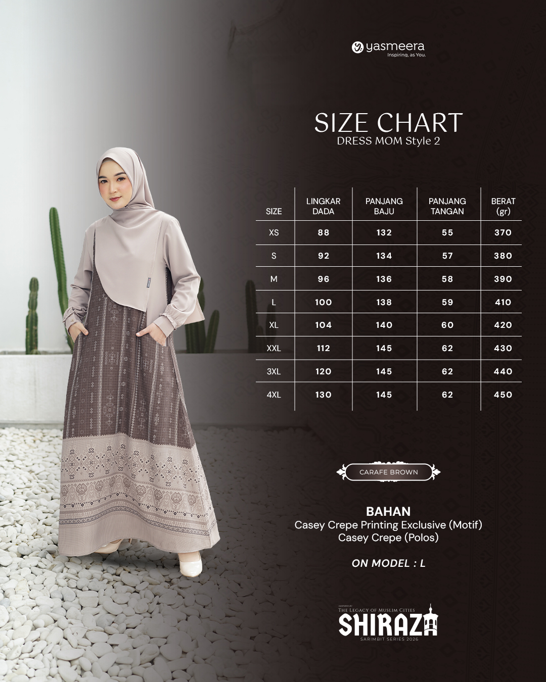 Yasmeera - SHIRAZA SERIES - CARAFE BROWN
