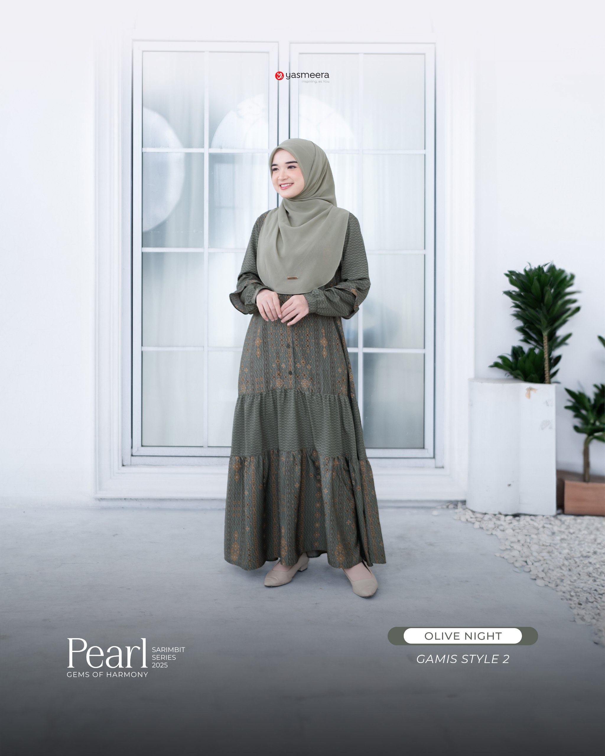 Yasmeera - SARIMBIT 2025 PEARL SERIES WARNA OLIVE NIGHT thumb 5