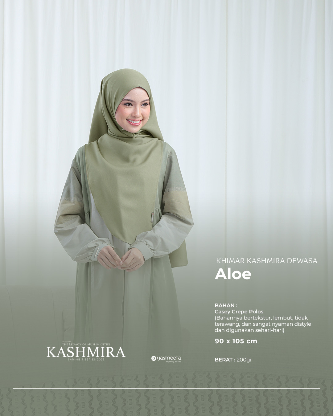 Yasmeera - KHIMAR KASHMIRA PASANGAN SARIMBIT 2026 (KHASMIRA) thumb 5