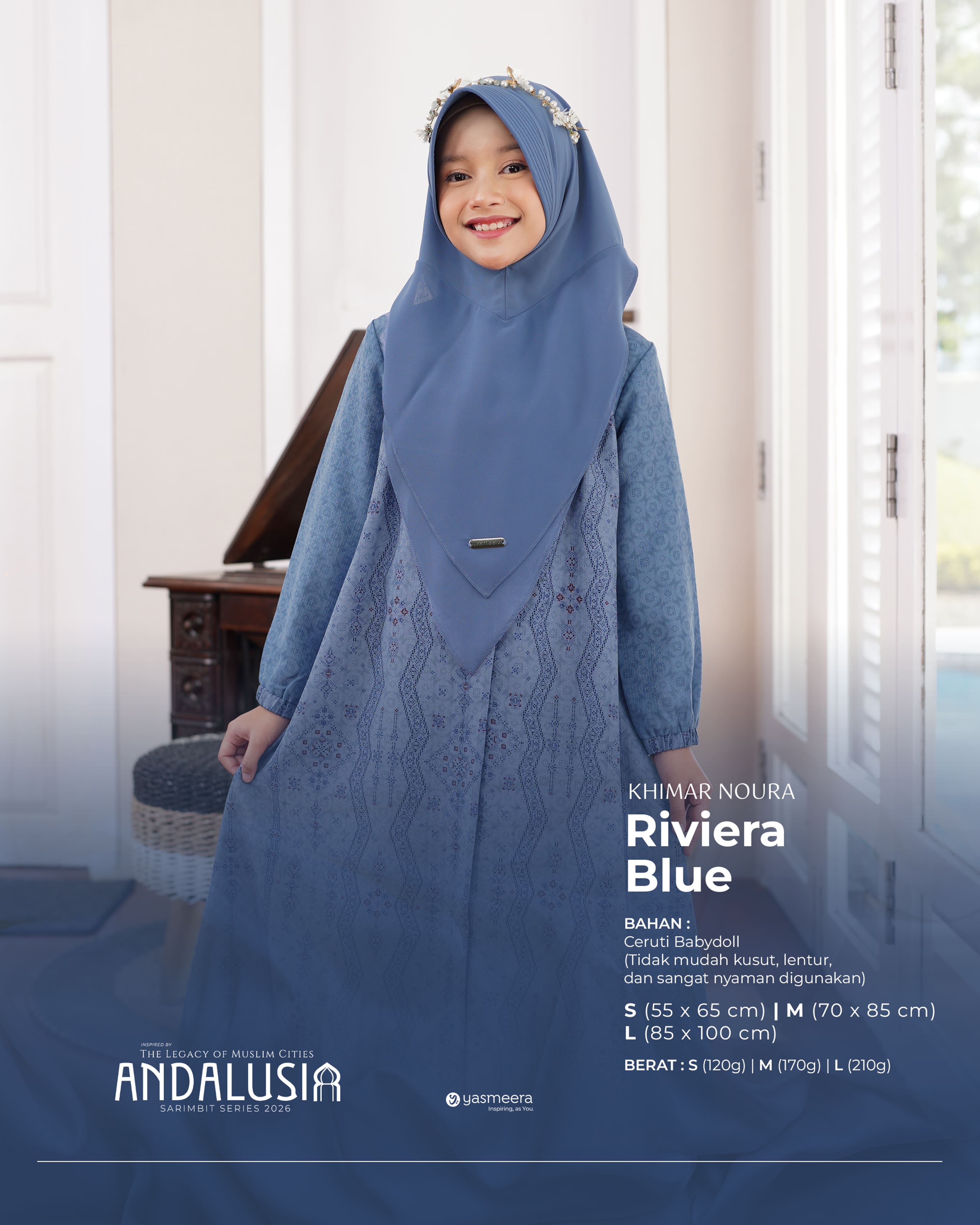 Yasmeera - KHIMAR & PASHMINA SARIMBIT 2026 (ANDALUSIA) thumb 8
