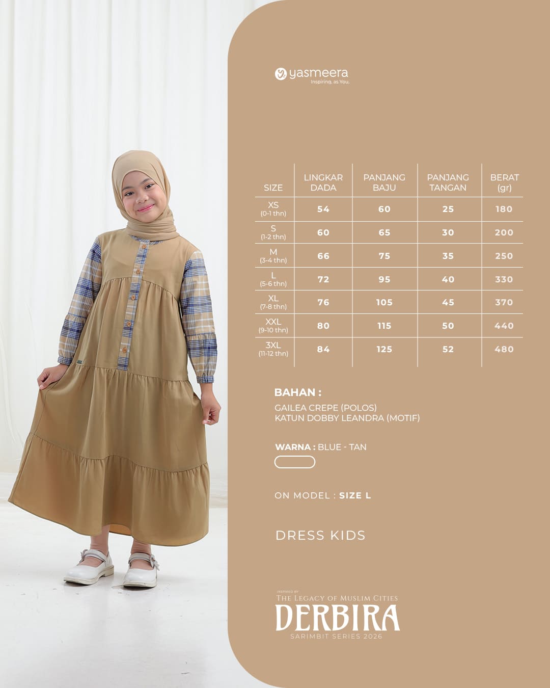 Yasmeera - DERBIRA SERIES - BLUE-TAN