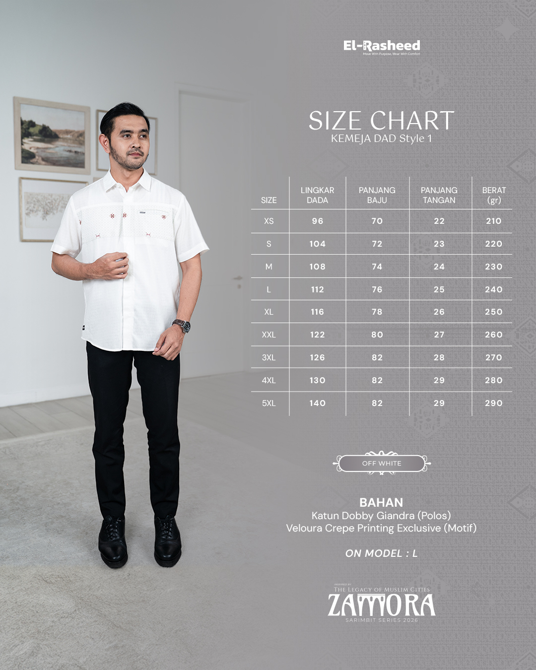 Yasmeera - KEMEJA ZAMORA LENGAN PENDEK DEWASA GRADE B thumb 30