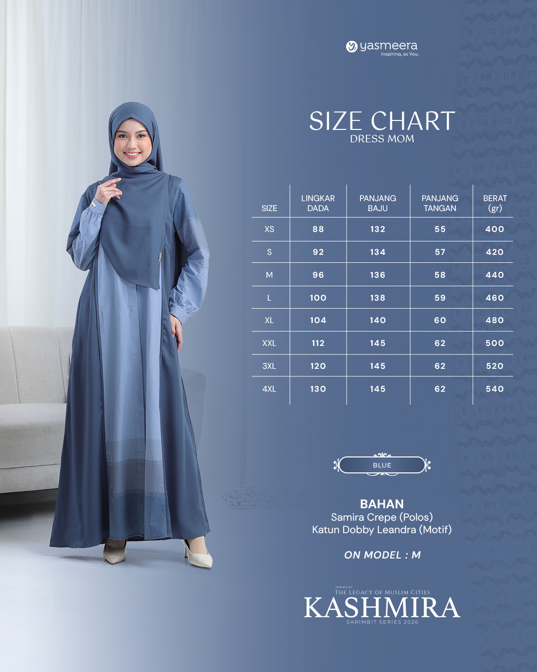 Yasmeera - KASHMIRA SERIES - BLUE thumb 2