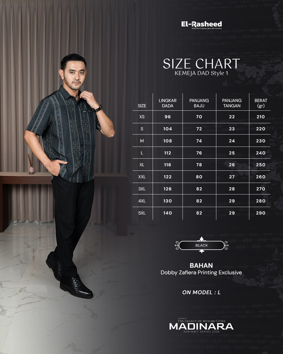 Yasmeera - MADINARA SERIES - BLACK thumb 6
