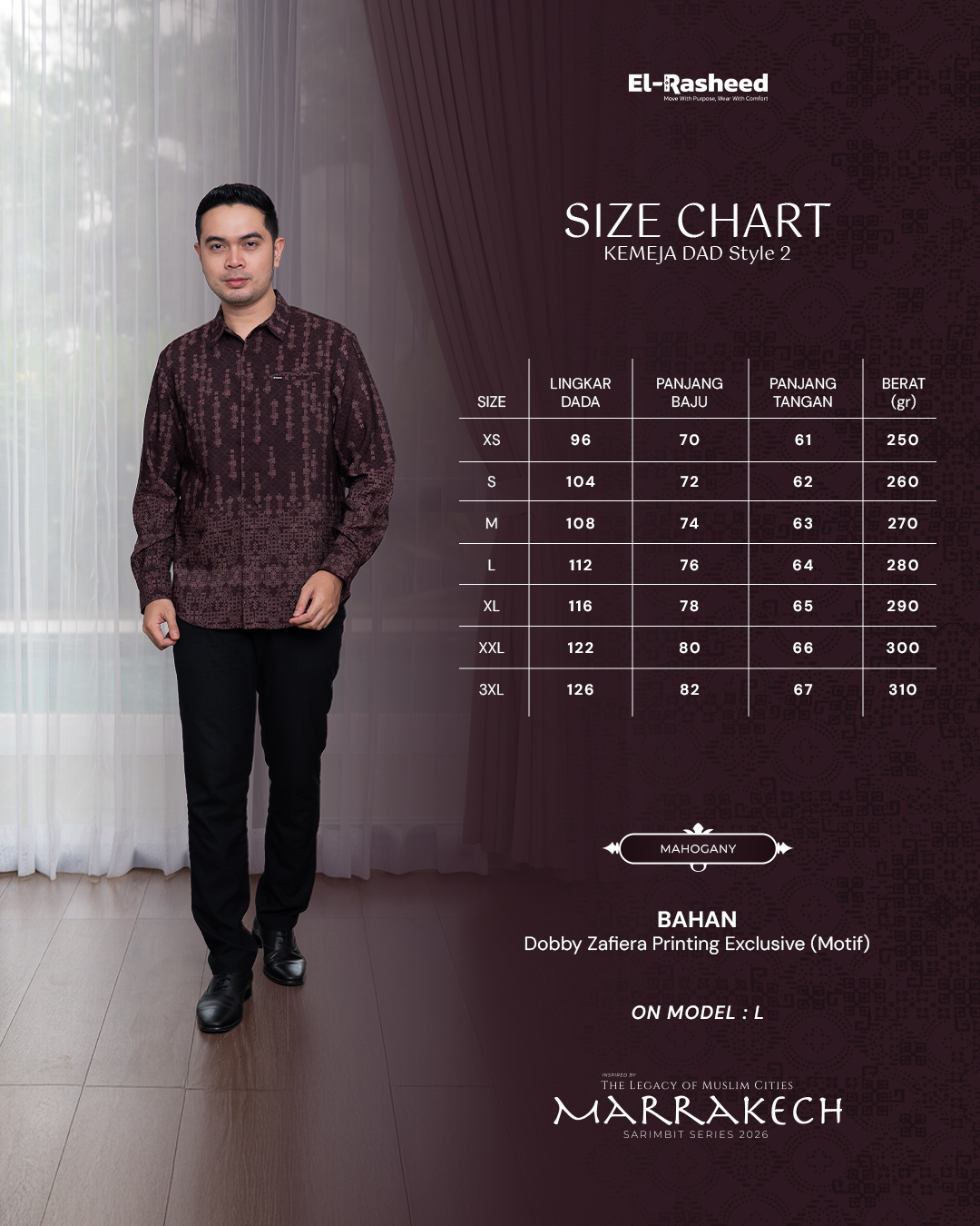 Yasmeera - KEMEJA MARRAKECH LENGAN PANJANG DEWASA GRADE B thumb 35