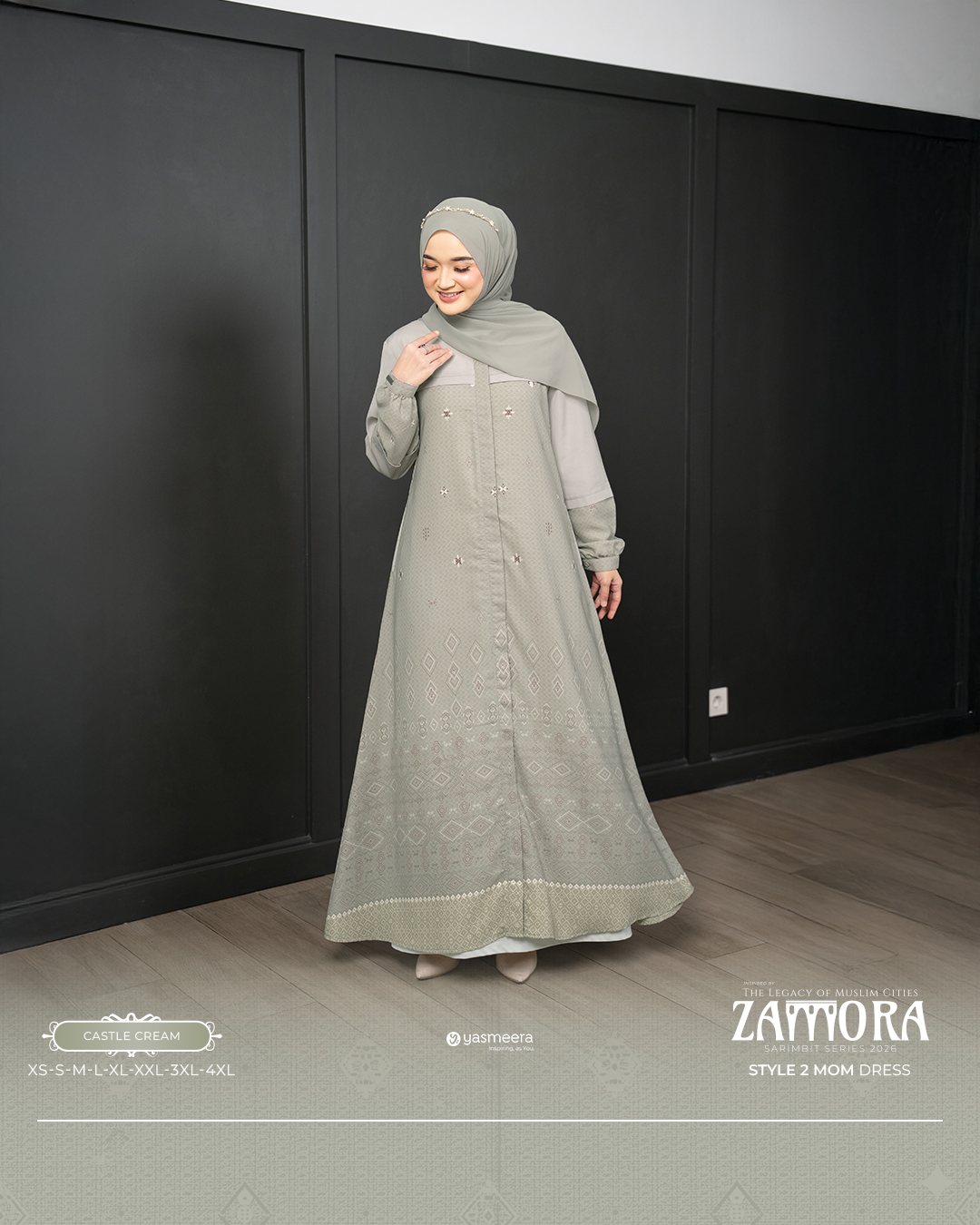 Yasmeera - GAMIS ZAMORA STYLE 2 DEWASA GRADE B thumb 2