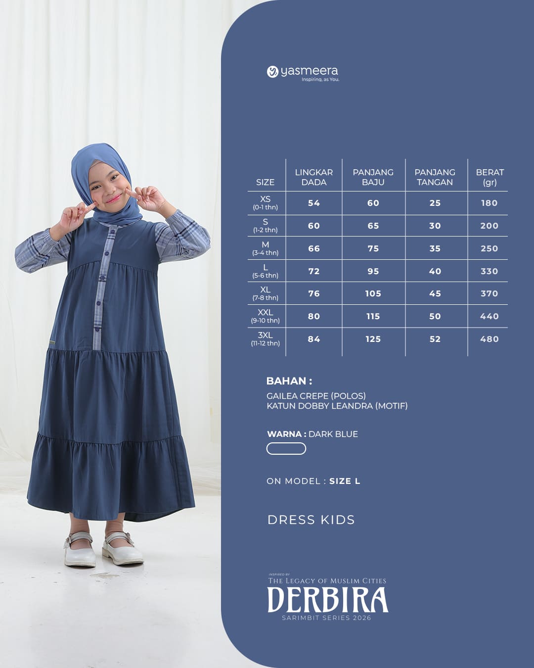 Yasmeera - DERBIRA SERIES - DARK BLUE thumb 2