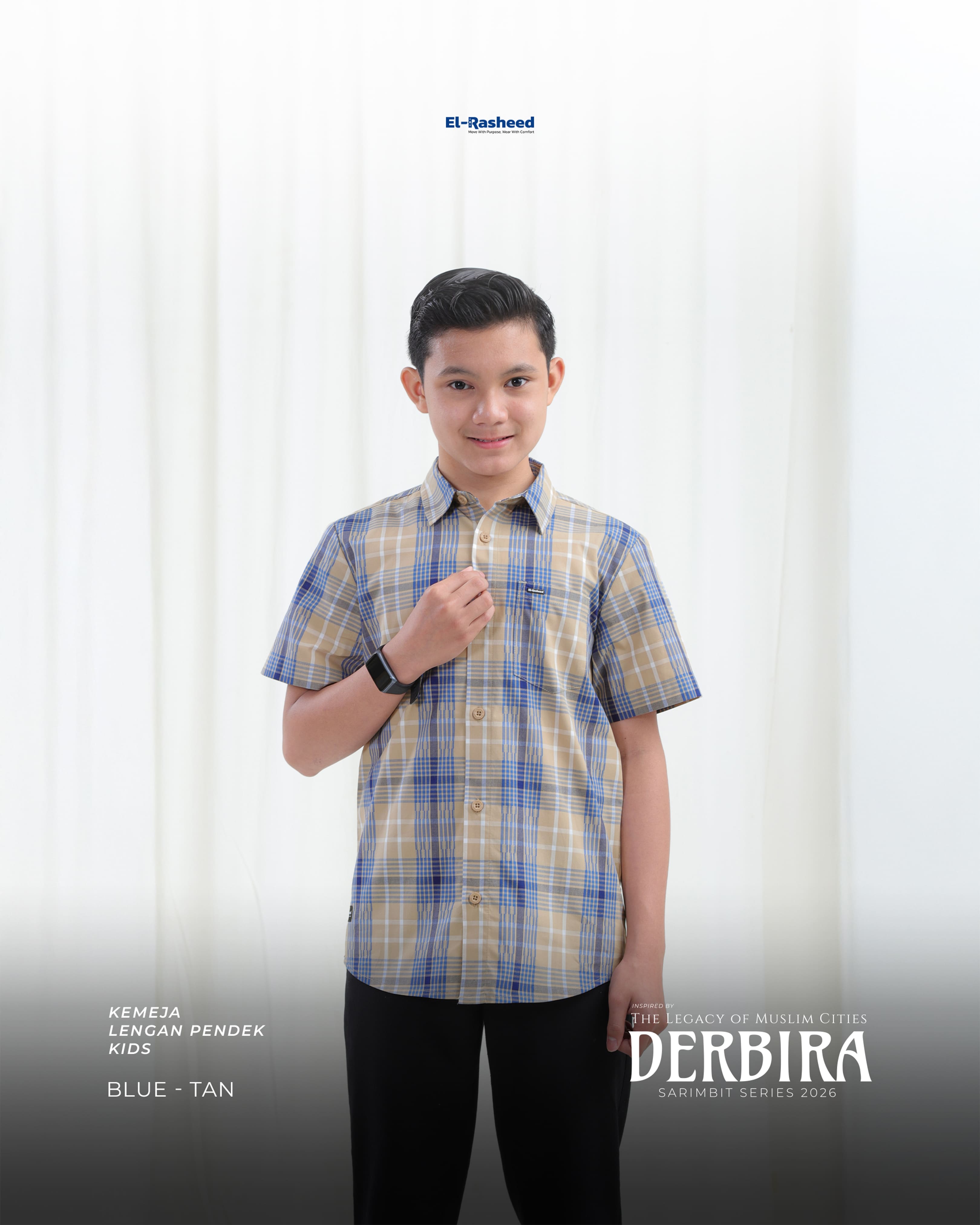 Yasmeera - DERBIRA SERIES - BLUE-TAN thumb 7