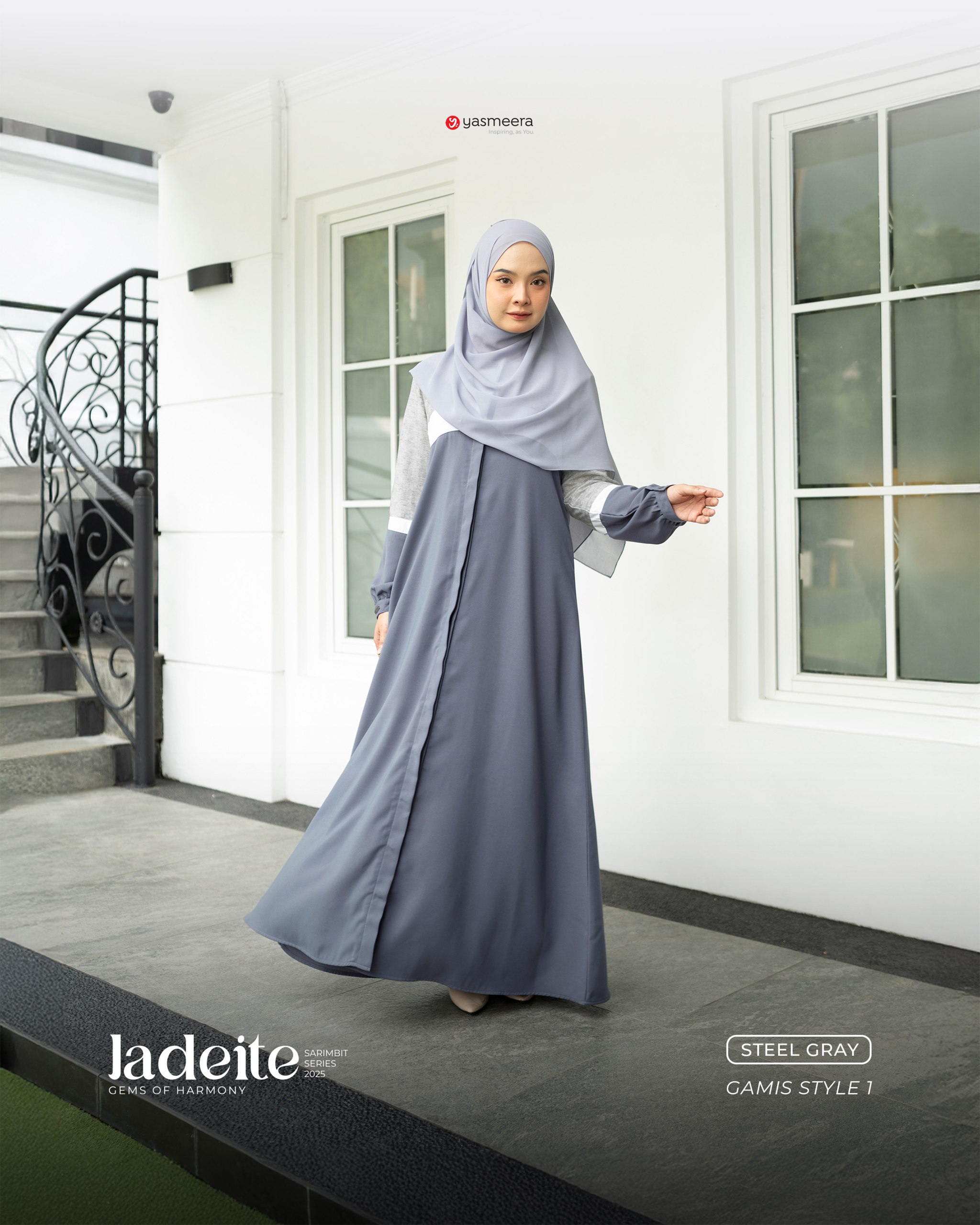Yasmeera - SARIMBIT 2025 JADEITE SERIES WARNA STEEL GRAY thumb 7