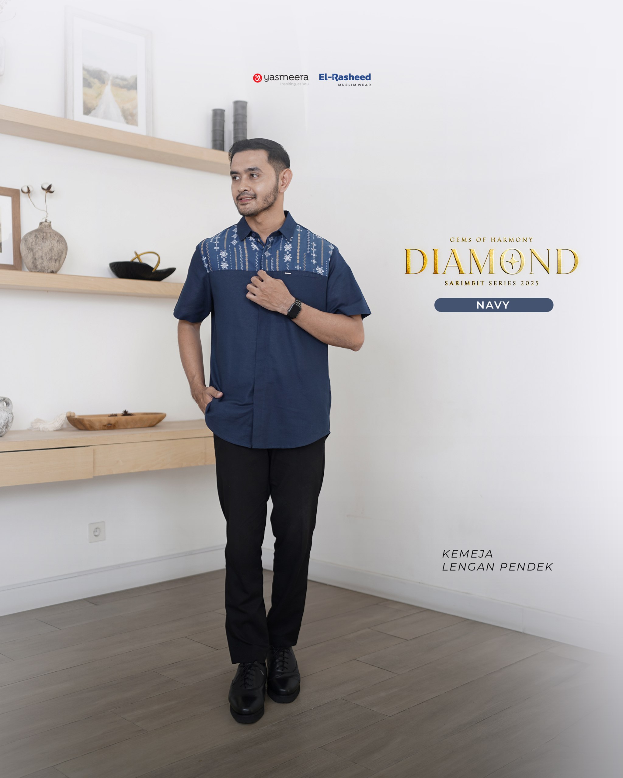 Yasmeera - SARIMBIT 2025 DIAMOND SERIES WARNA NAVY thumb 3
