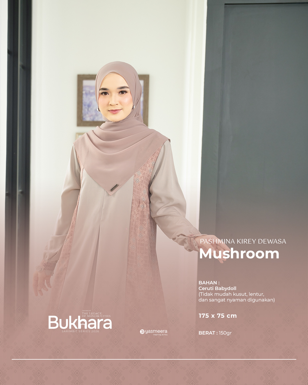 Yasmeera - KHIMAR & PASHMINA SARIMBIT 2026 (BUKHARA) thumb 4