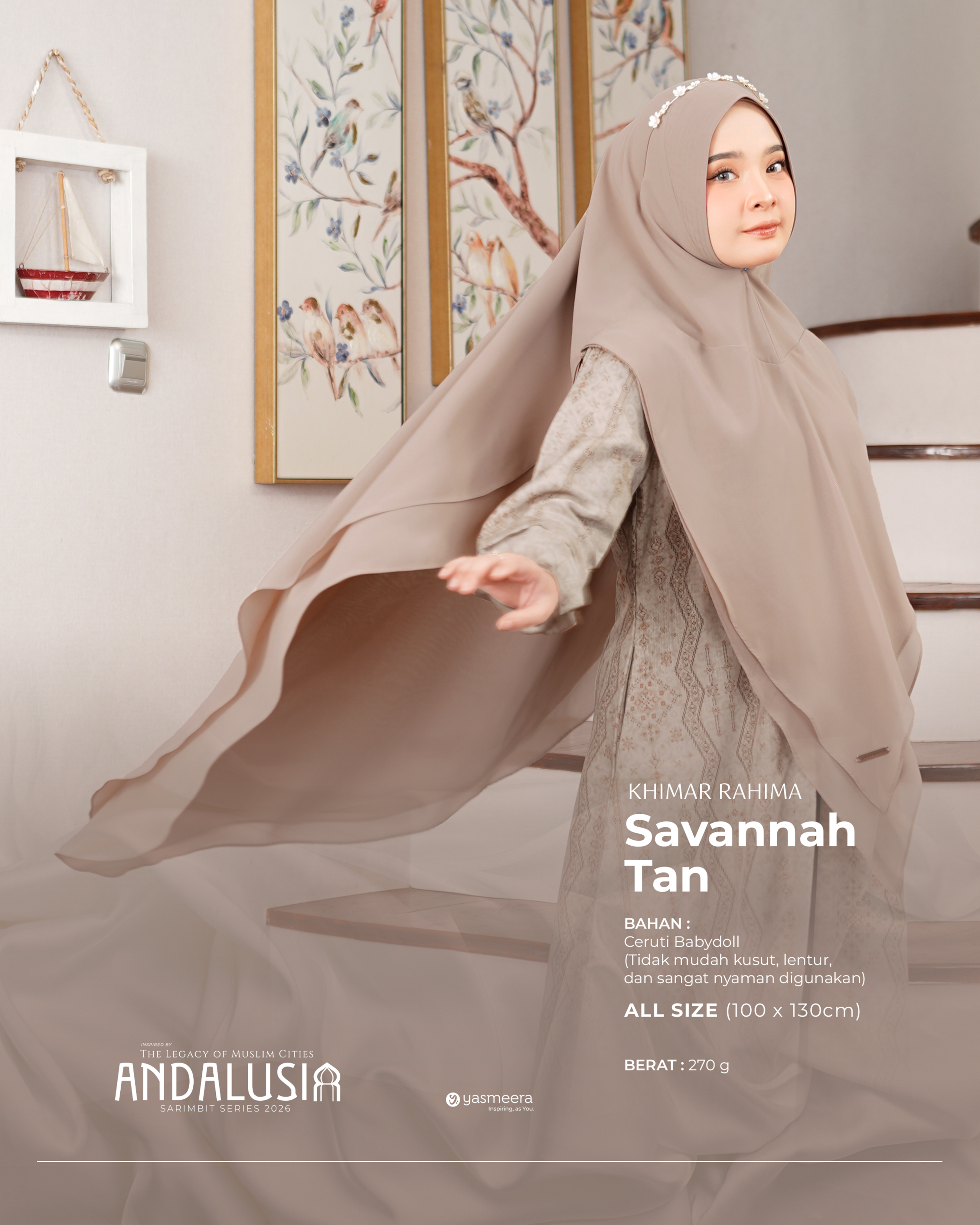 Yasmeera - KHIMAR & PASHMINA SARIMBIT 2026 (ANDALUSIA) thumb 10