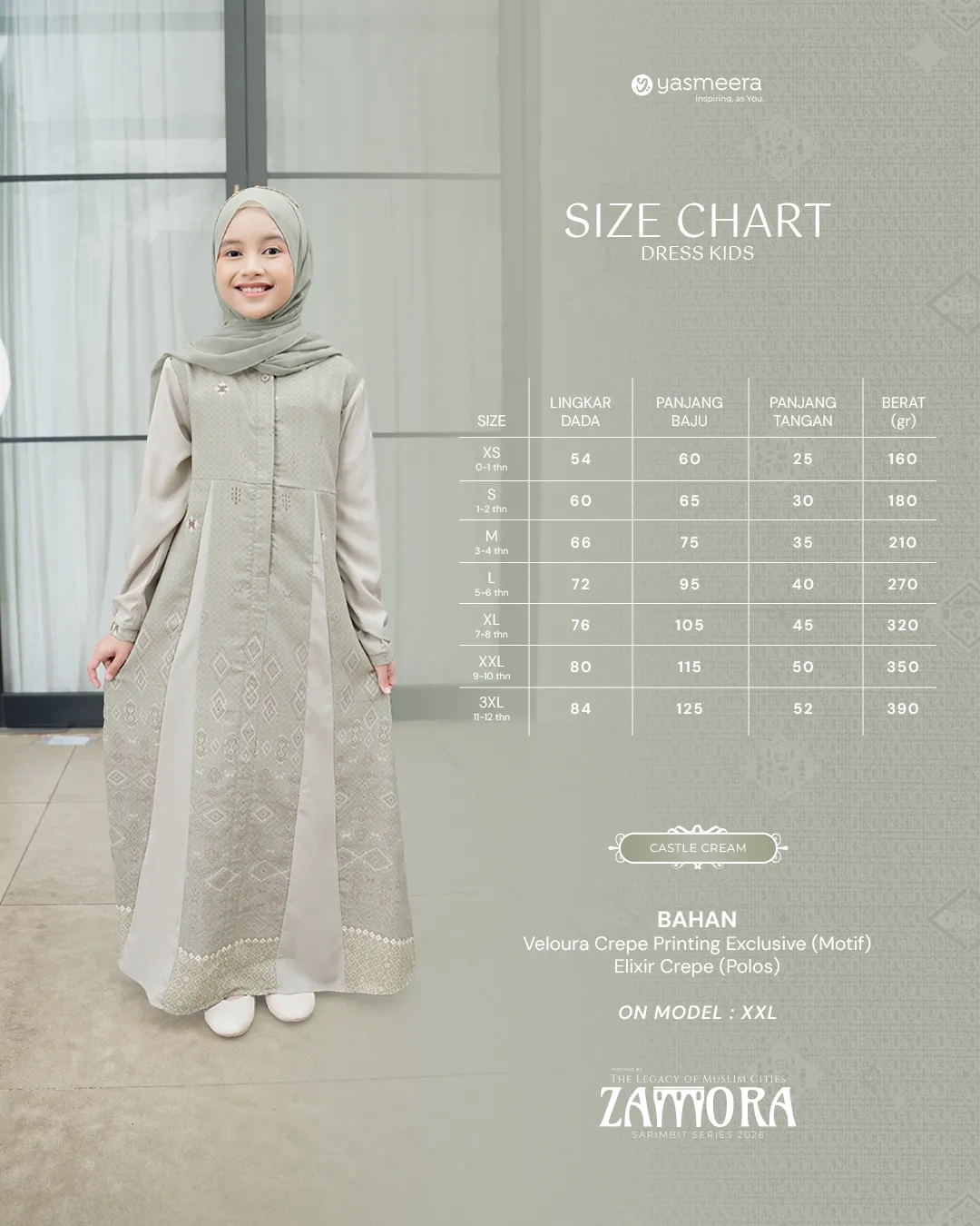 Yasmeera - ZAMORA SERIES - CASTLE CREAM thumb 14