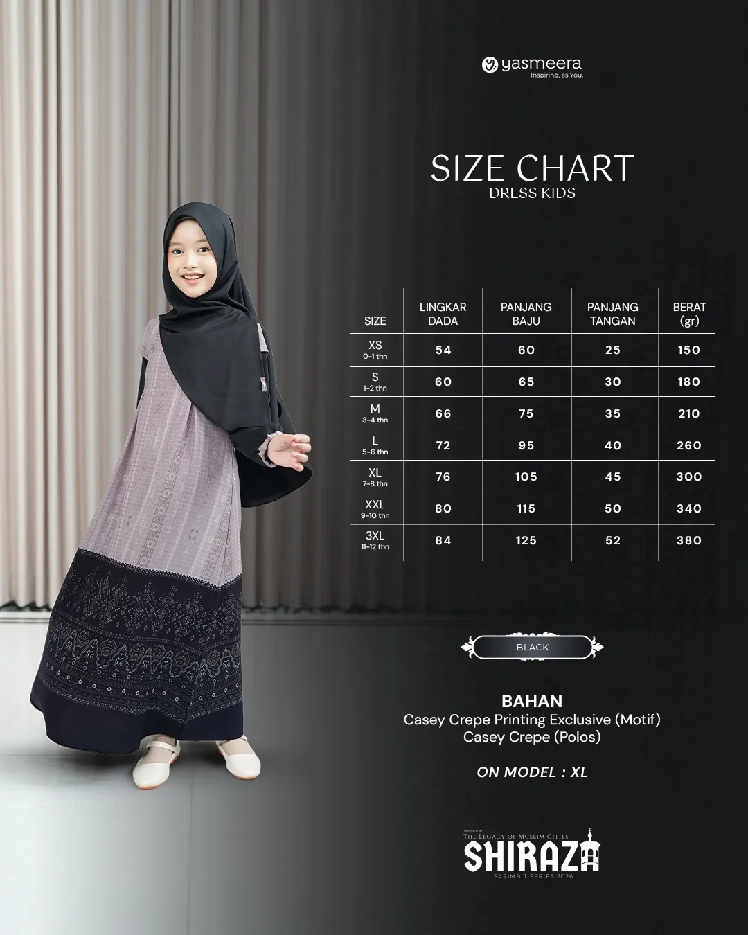 Yasmeera - SHIRAZA SERIES - BLACK thumb 15