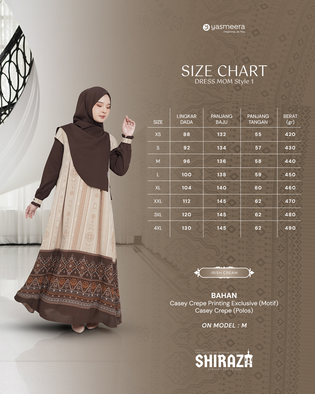 Yasmeera - SHIRAZA SERIES - IRISH CREAM thumb 3