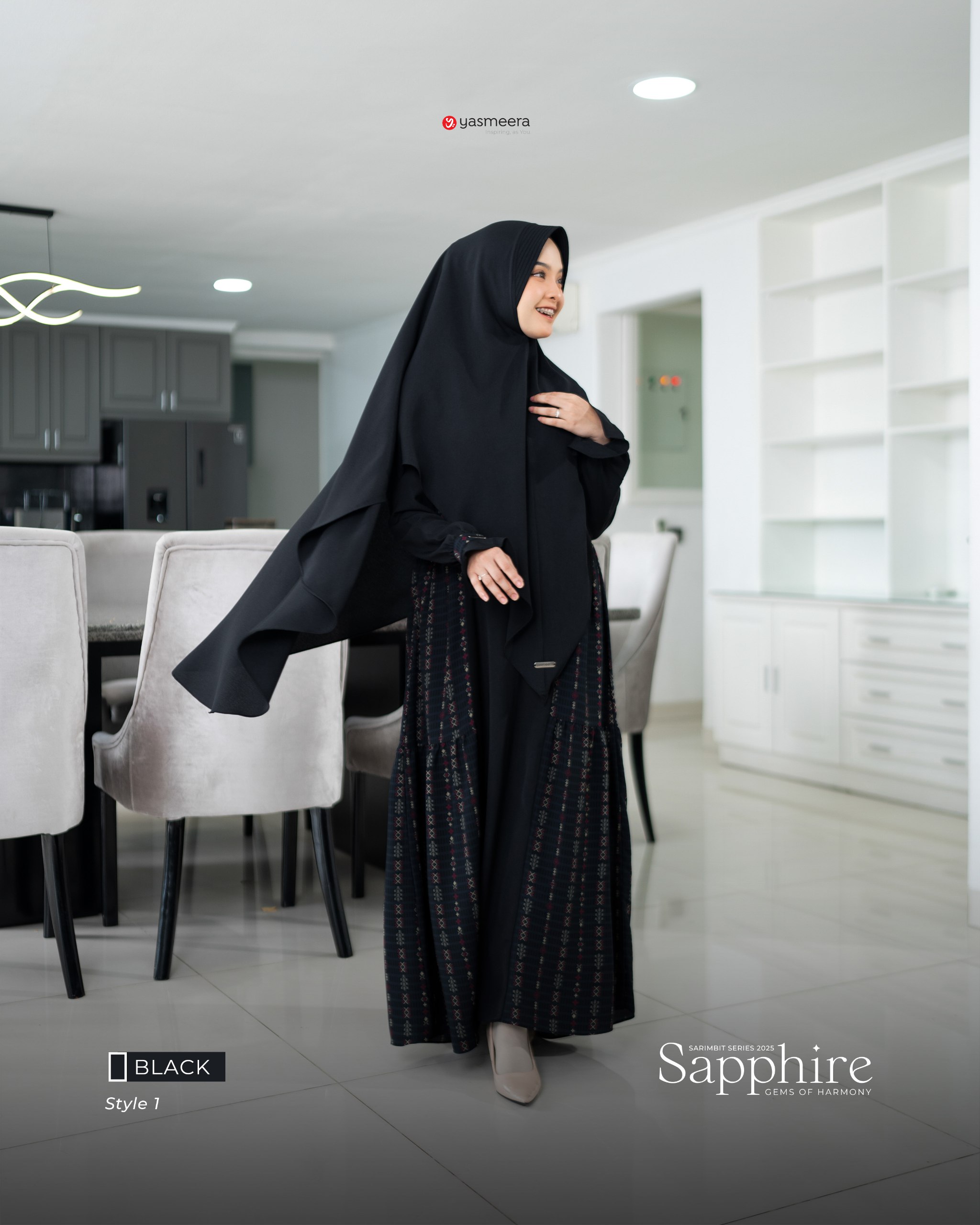 Yasmeera - SARIMBIT 2025 SAPPHIRE SERIES WARNA BLACK thumb 6