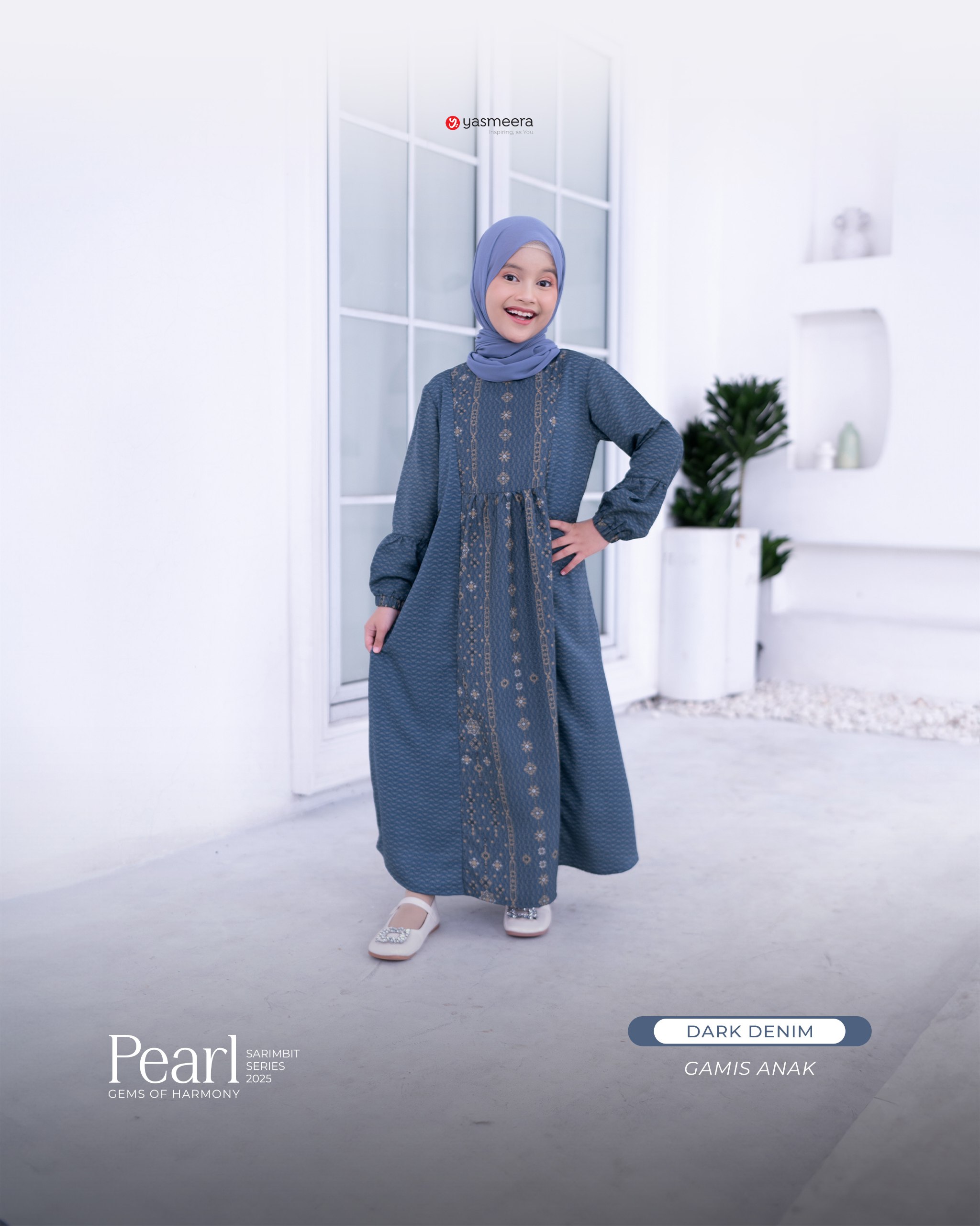 Yasmeera - SARIMBIT 2025 PEARL SERIES WARNA DARK DENIM thumb 4
