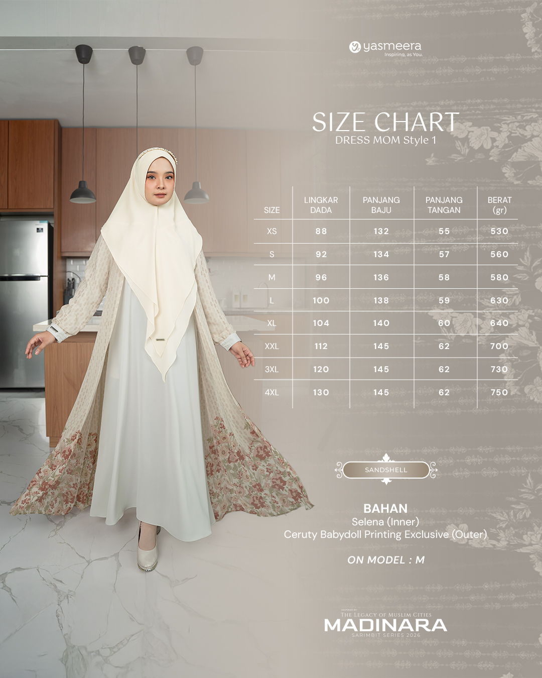 Yasmeera - MADINARA SERIES - SANDSHELL thumb 3