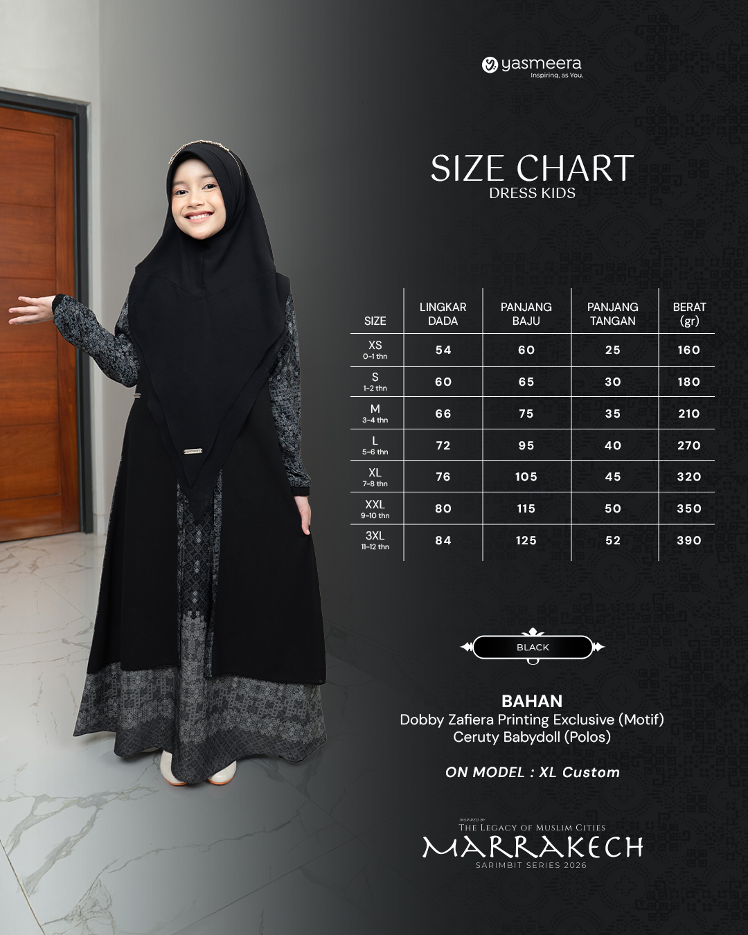 Yasmeera - MARRAKECH SERIES - BLACK