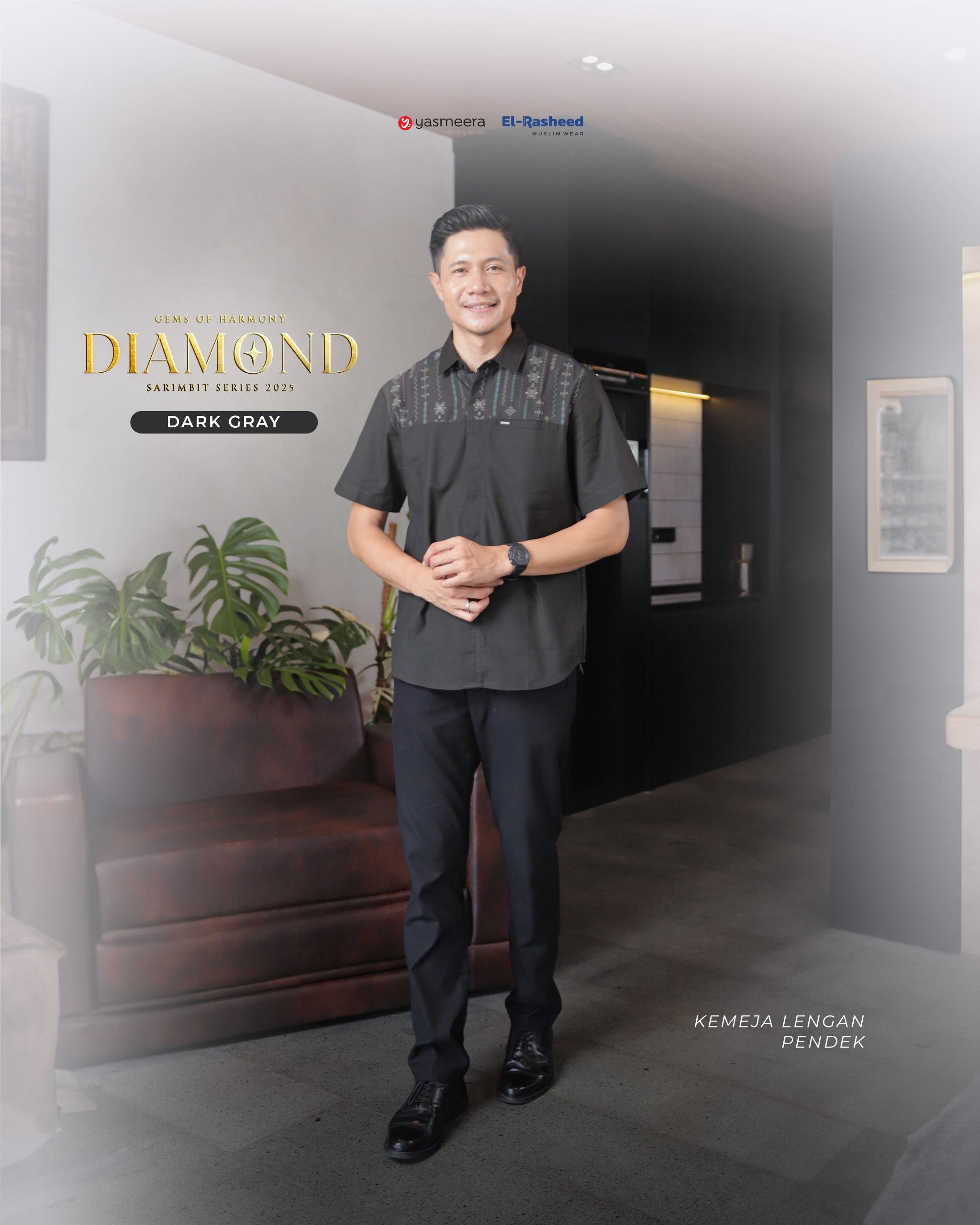 Yasmeera - SARIMBIT 2025 DIAMOND SERIES WARNA DARK GRAY thumb 2