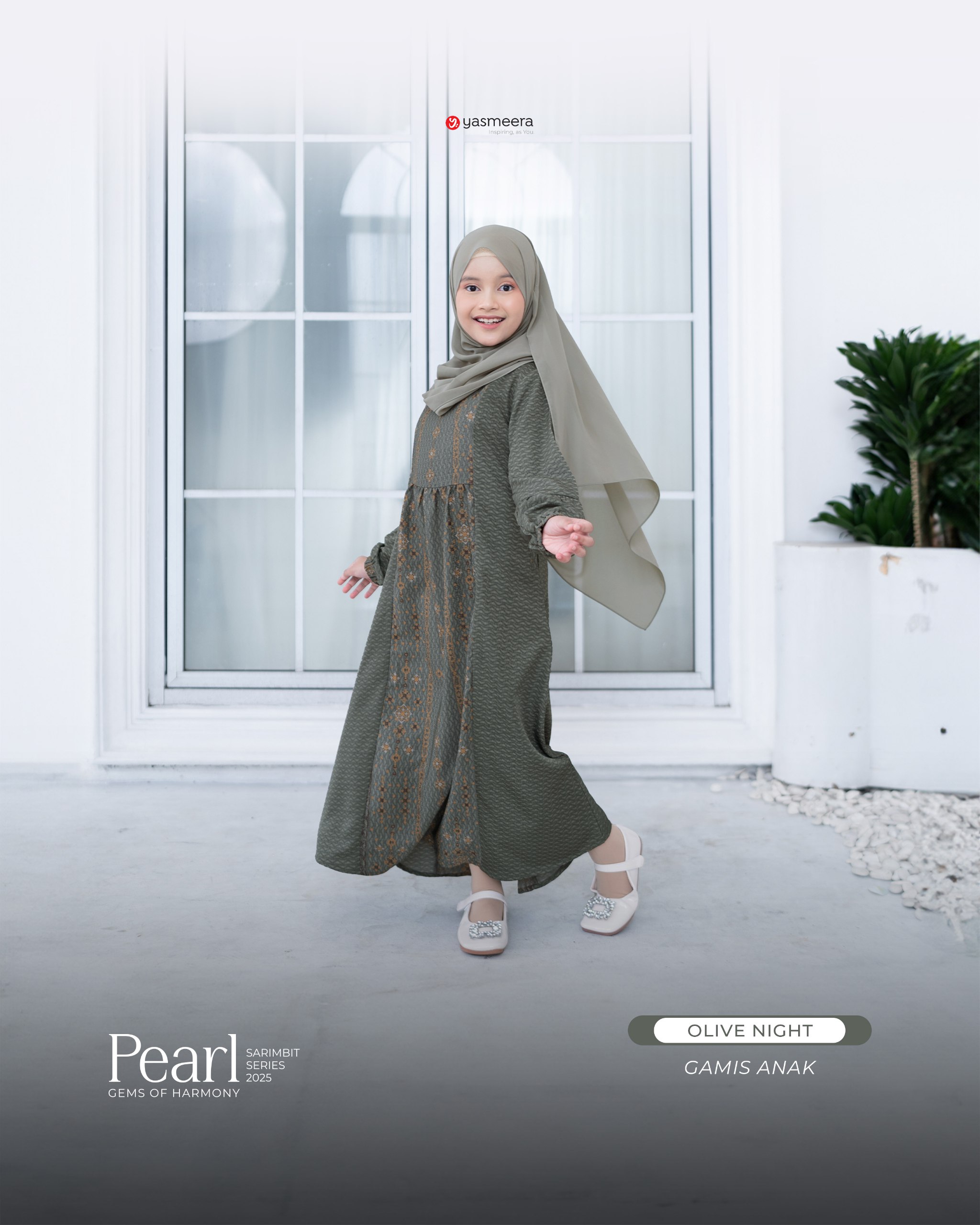 Yasmeera - SARIMBIT 2025 PEARL SERIES WARNA OLIVE NIGHT thumb 4