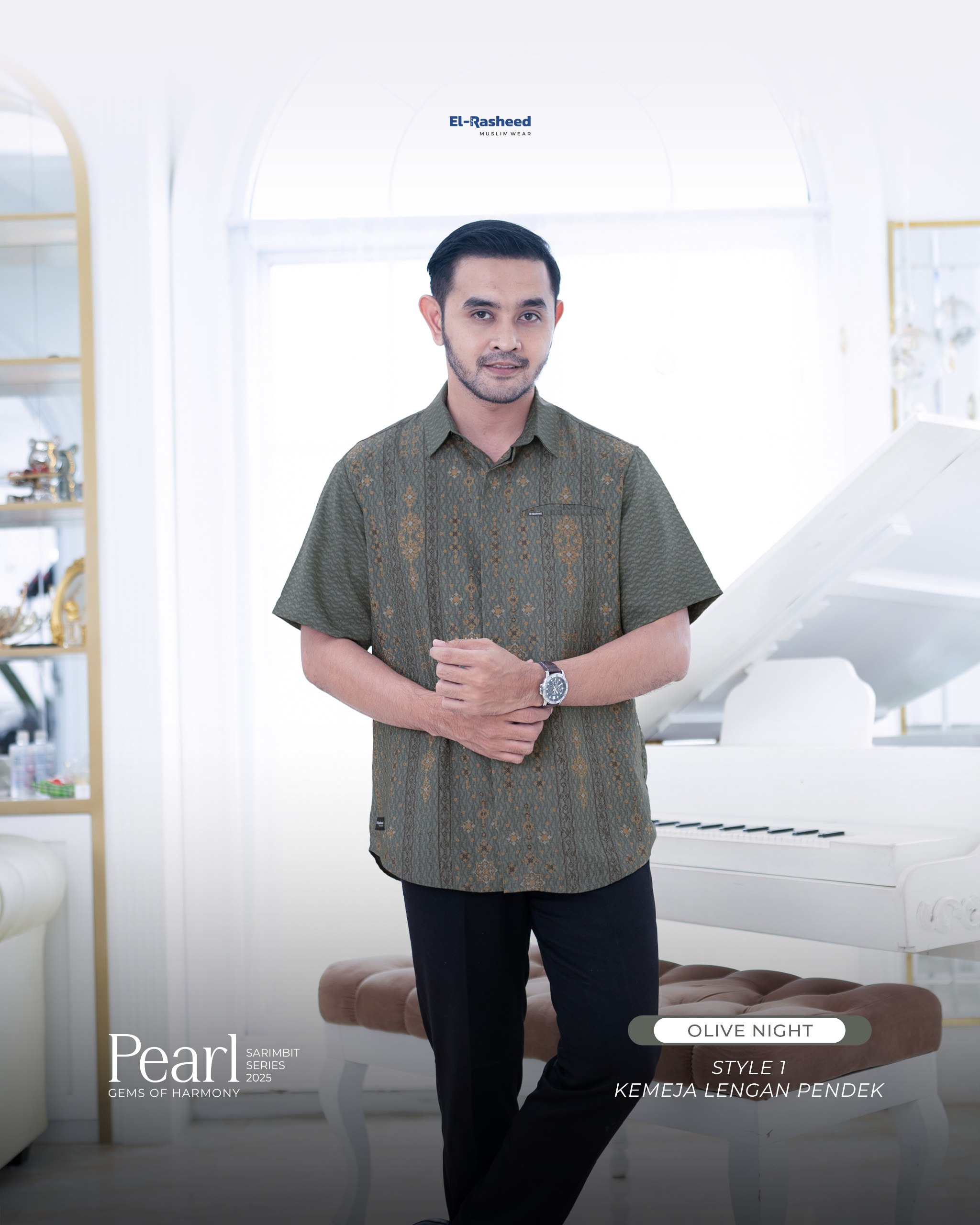 Yasmeera - SARIMBIT 2025 PEARL SERIES WARNA OLIVE NIGHT thumb 3