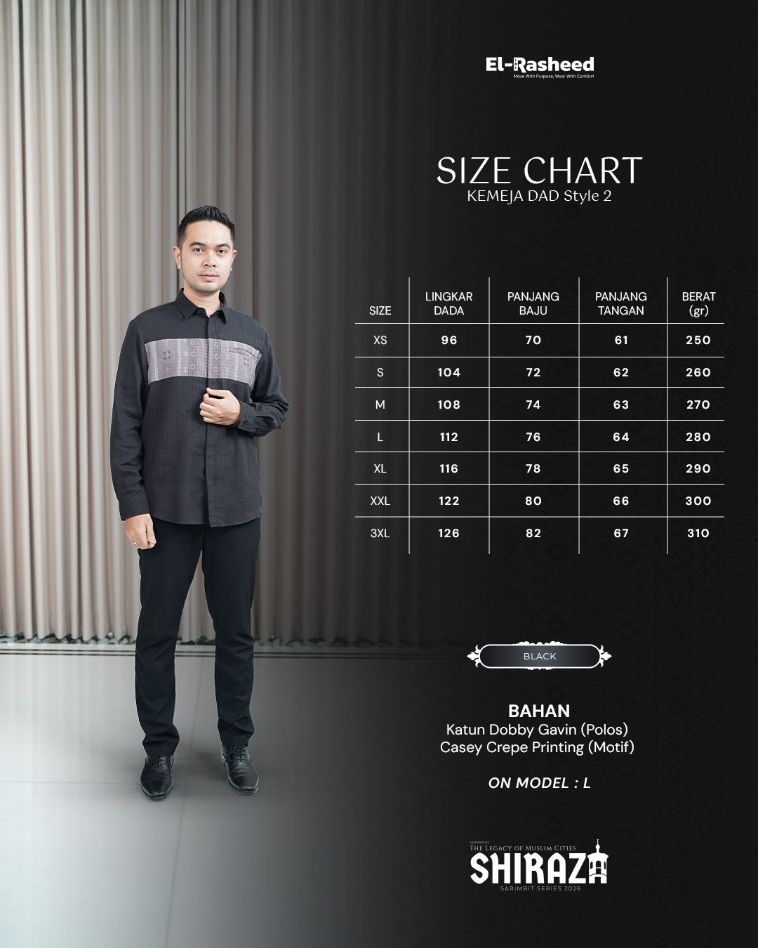 Yasmeera - KEMEJA SHIRAZA LENGAN PANJANG DEWASA GRADE B thumb 54