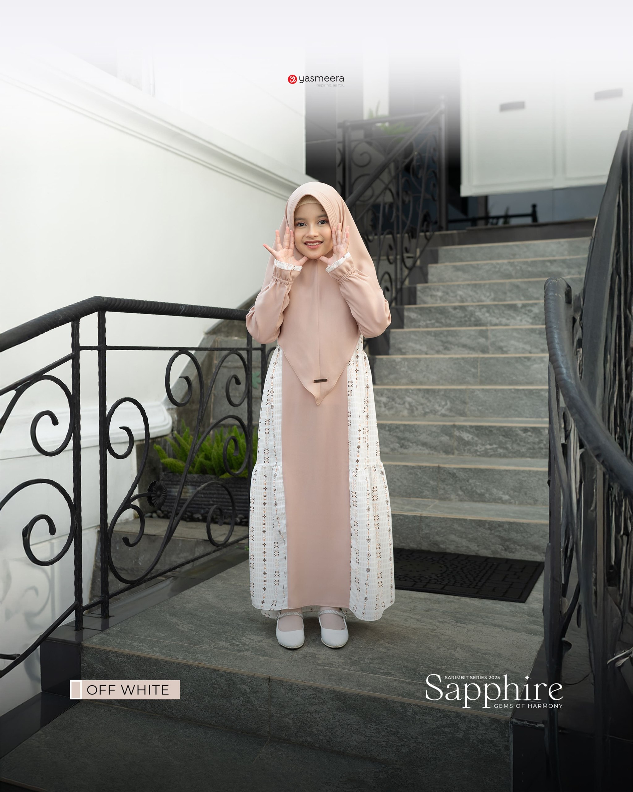 Yasmeera - SARIMBIT 2025 SAPPHIRE SERIES WARNA OFF WHITE thumb 4