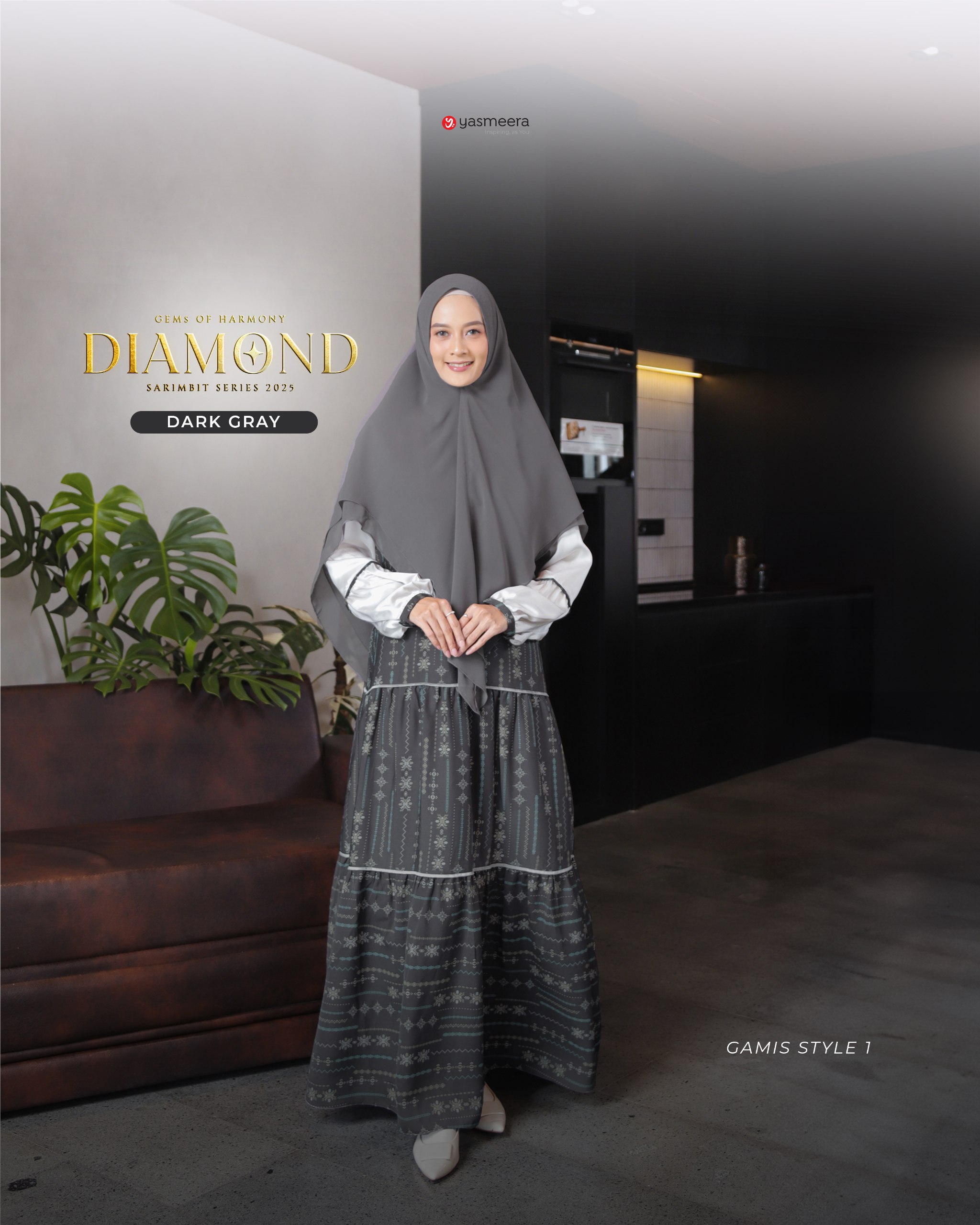 Yasmeera - SARIMBIT 2025 DIAMOND SERIES WARNA DARK GRAY thumb 5