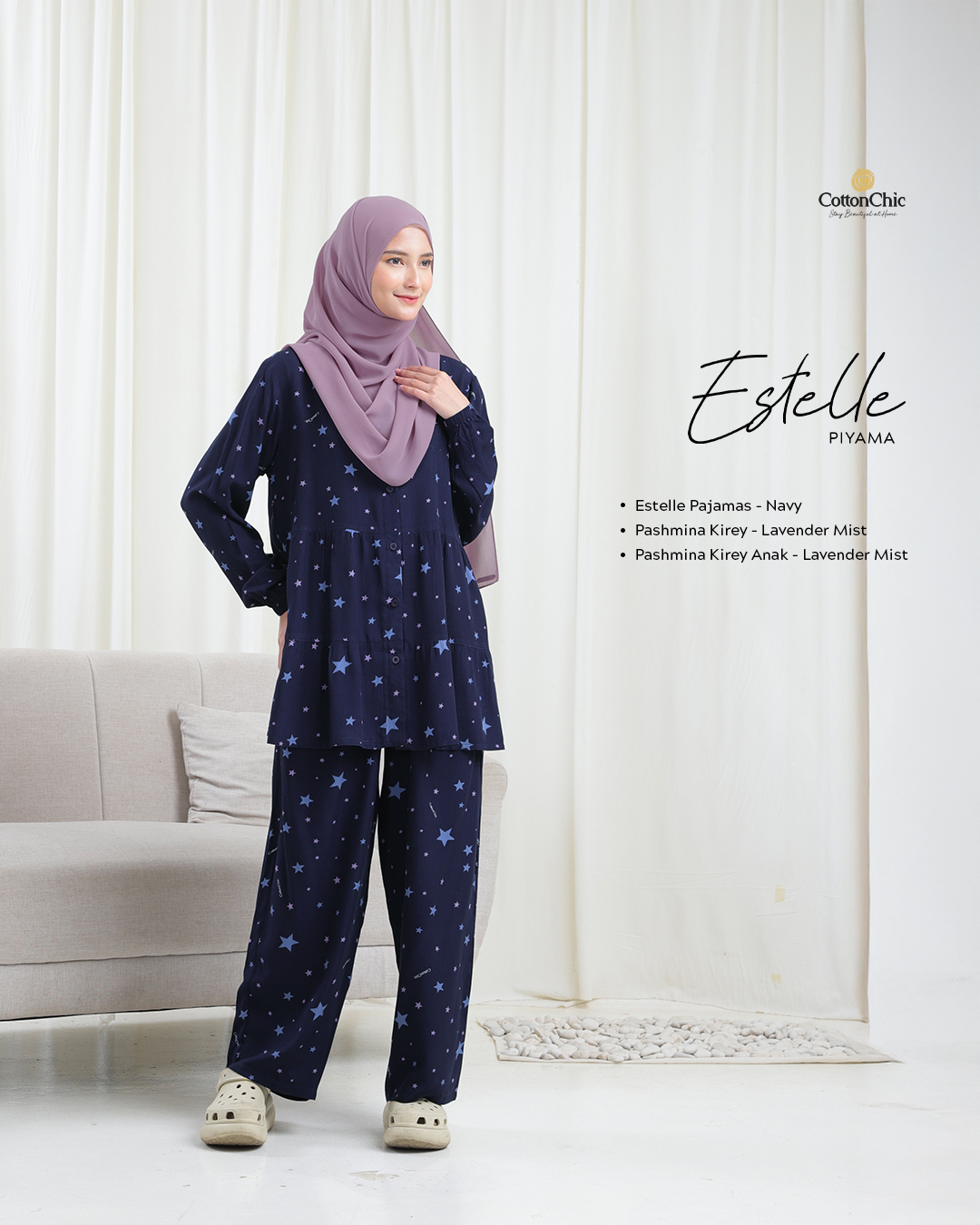 Yasmeera - PAJAMAS ESTELLE DEWASA thumb 7