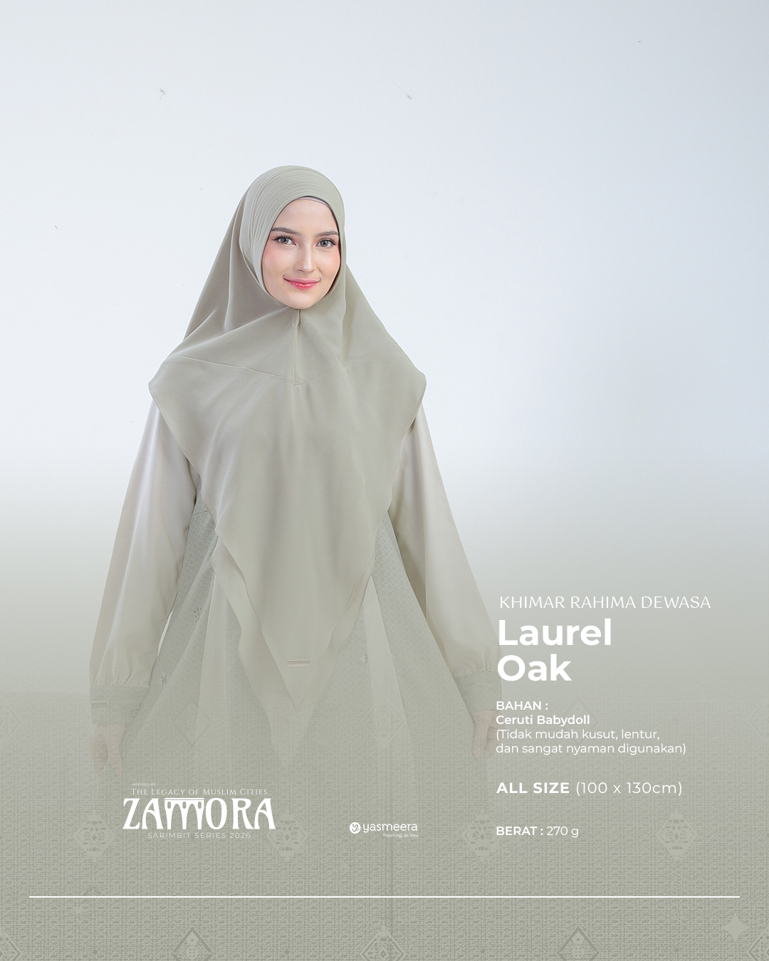 Yasmeera - KHIMAR & PASHMINA SARIMBIT 2026 (ZAMORA) thumb 6