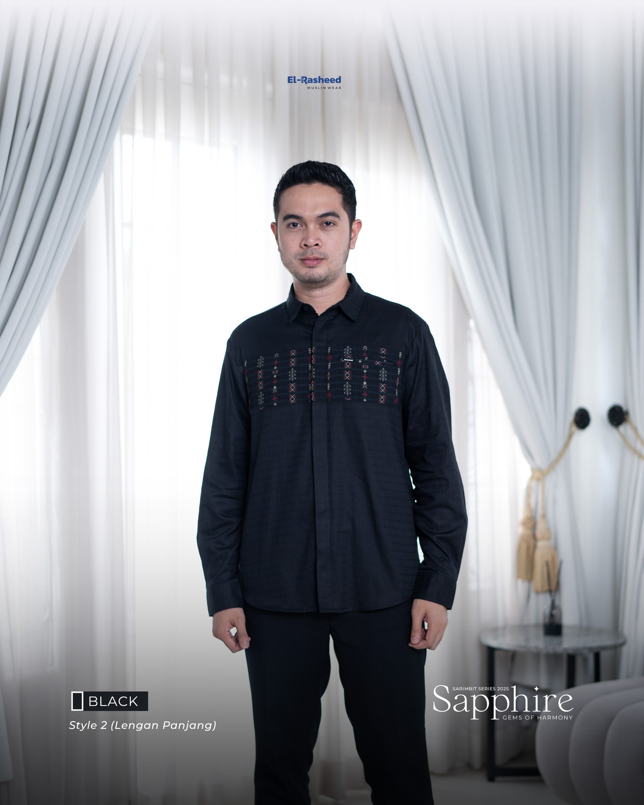 Yasmeera - SARIMBIT 2025 SAPPHIRE SERIES WARNA BLACK thumb 2