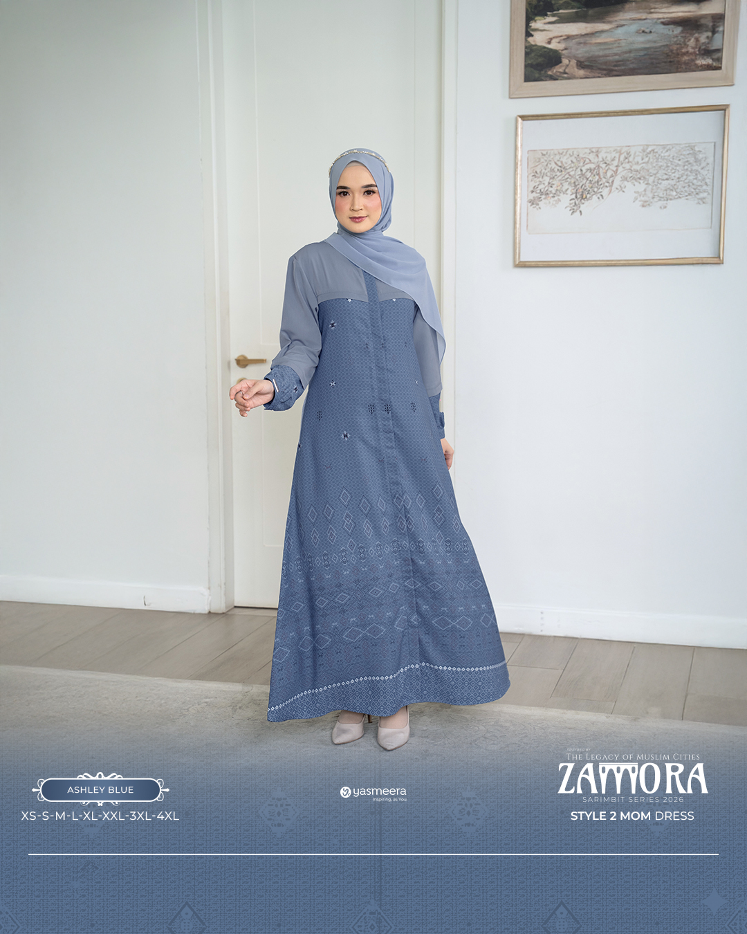 Yasmeera - GAMIS ZAMORA STYLE 2 DEWASA GRADE B thumb 3