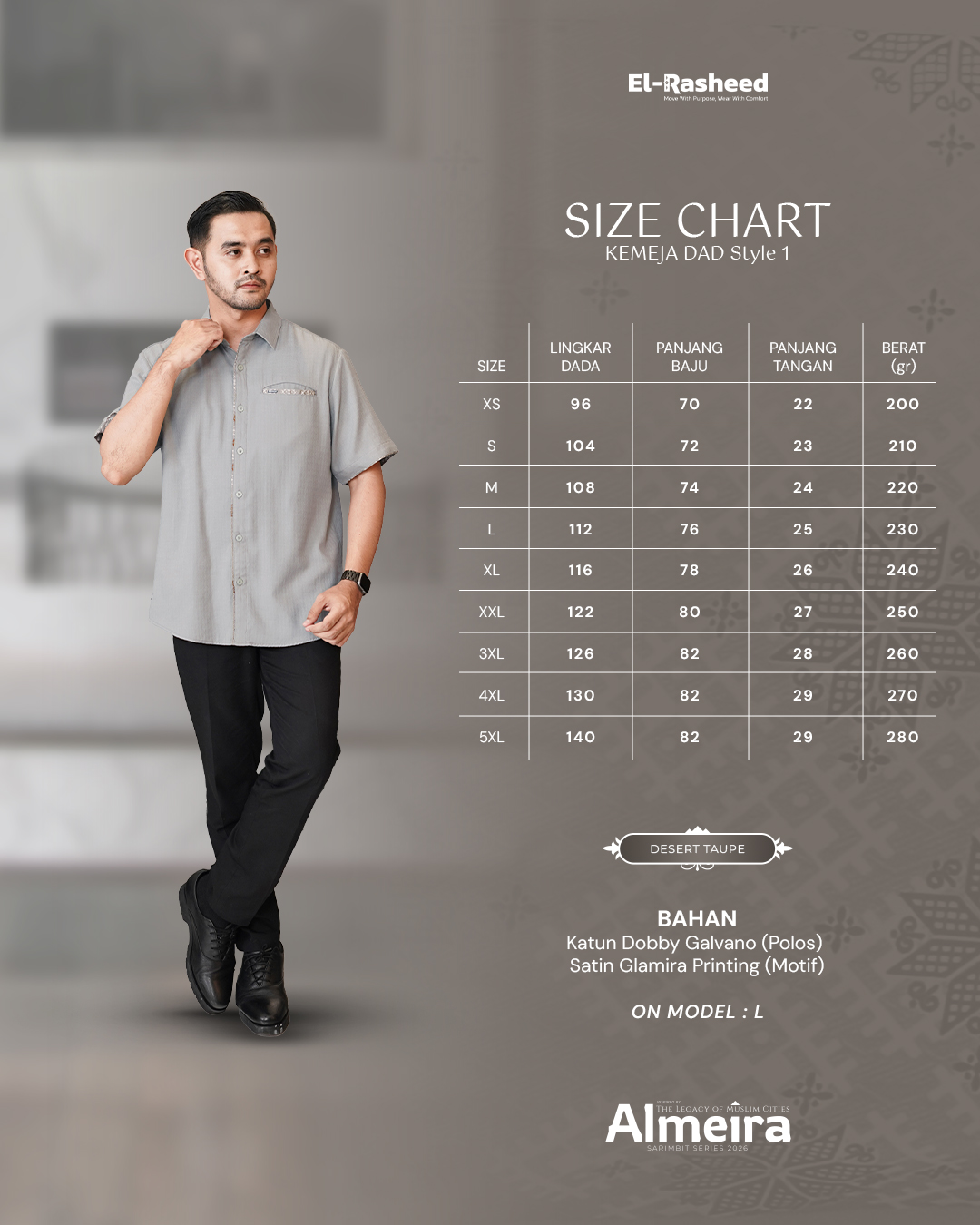 Yasmeera - ALMEIRA SERIES - DESERT TAUPE thumb 3