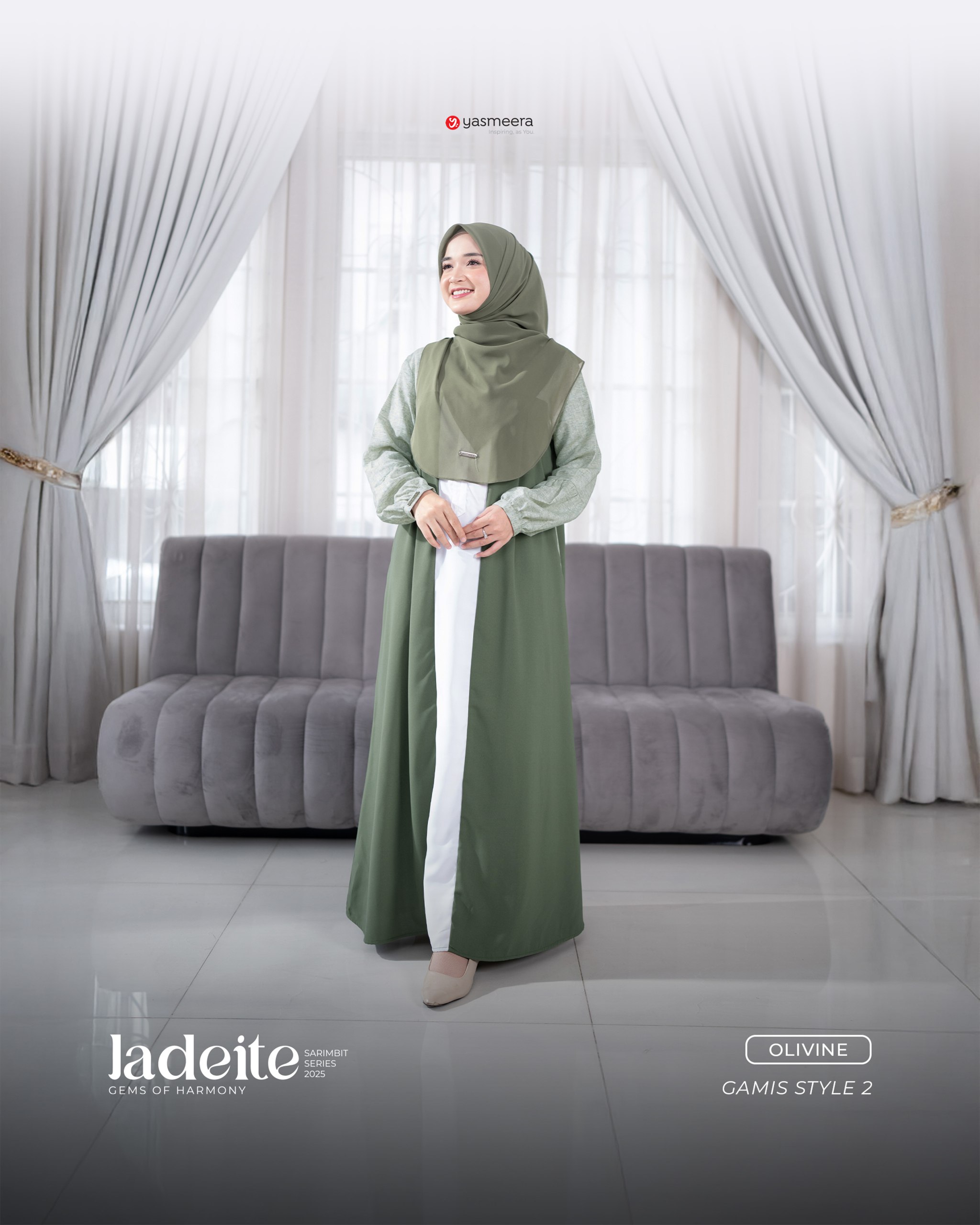 Yasmeera - SARIMBIT 2025 JADEITE SERIES WARNA OLIVINE thumb 5