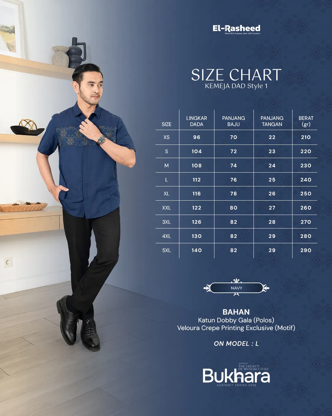 Yasmeera - BUKHARA SERIES - NAVY thumb 38