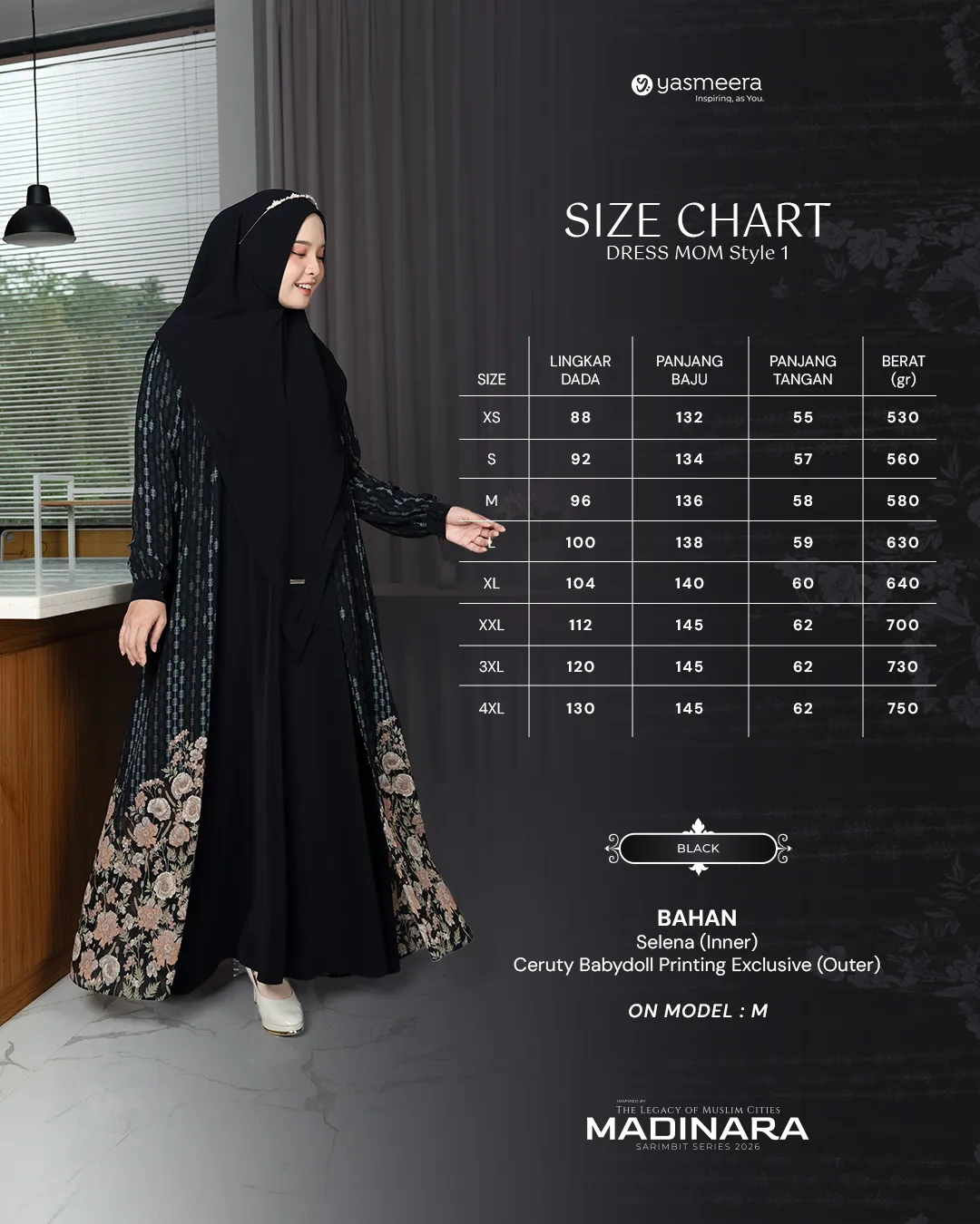 Yasmeera - MADINARA SERIES - BLACK thumb 16