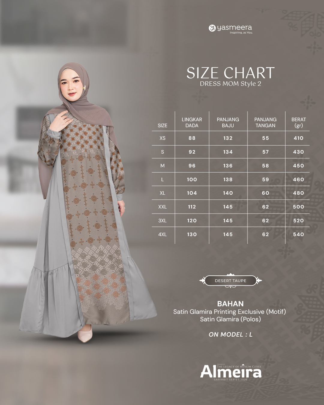 Yasmeera - ALMEIRA SERIES - DESERT TAUPE thumb 5