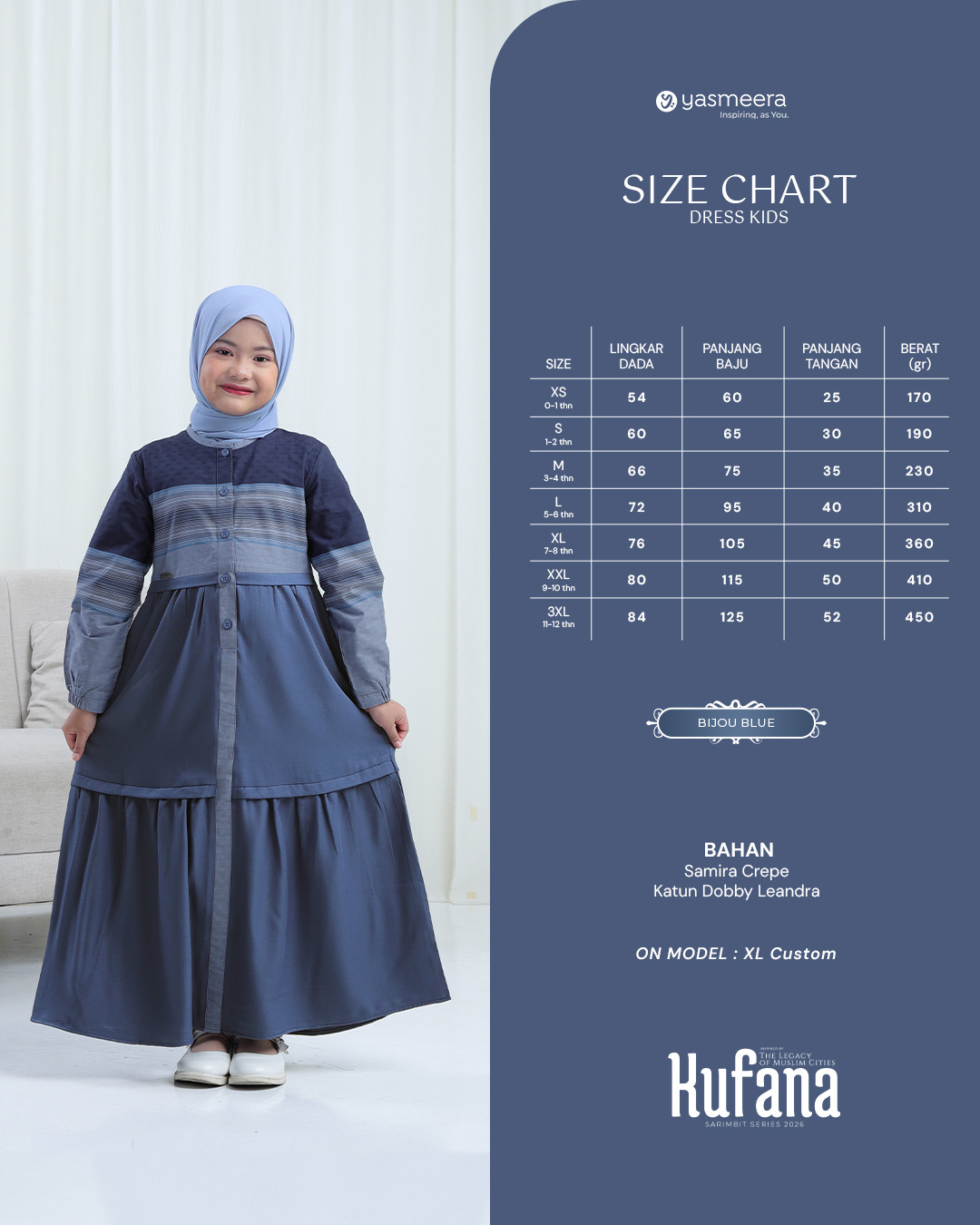 Yasmeera - KUFANA SERIES - BIJOU BLUE