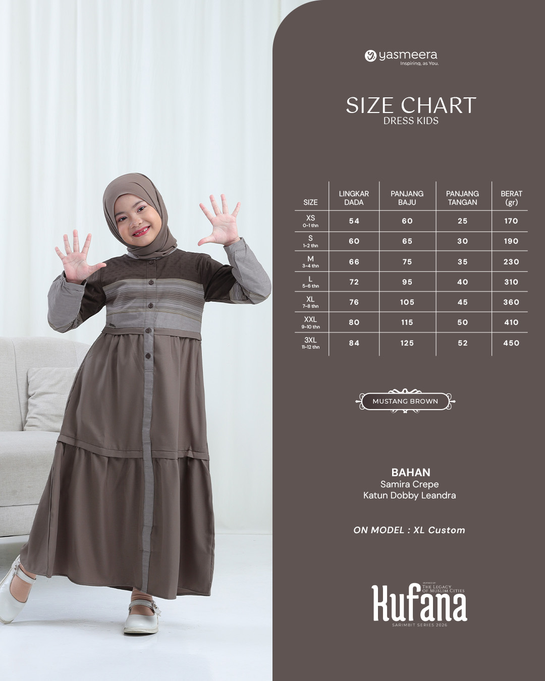 Yasmeera - KUFANA SERIES - MUSTANG BROWN