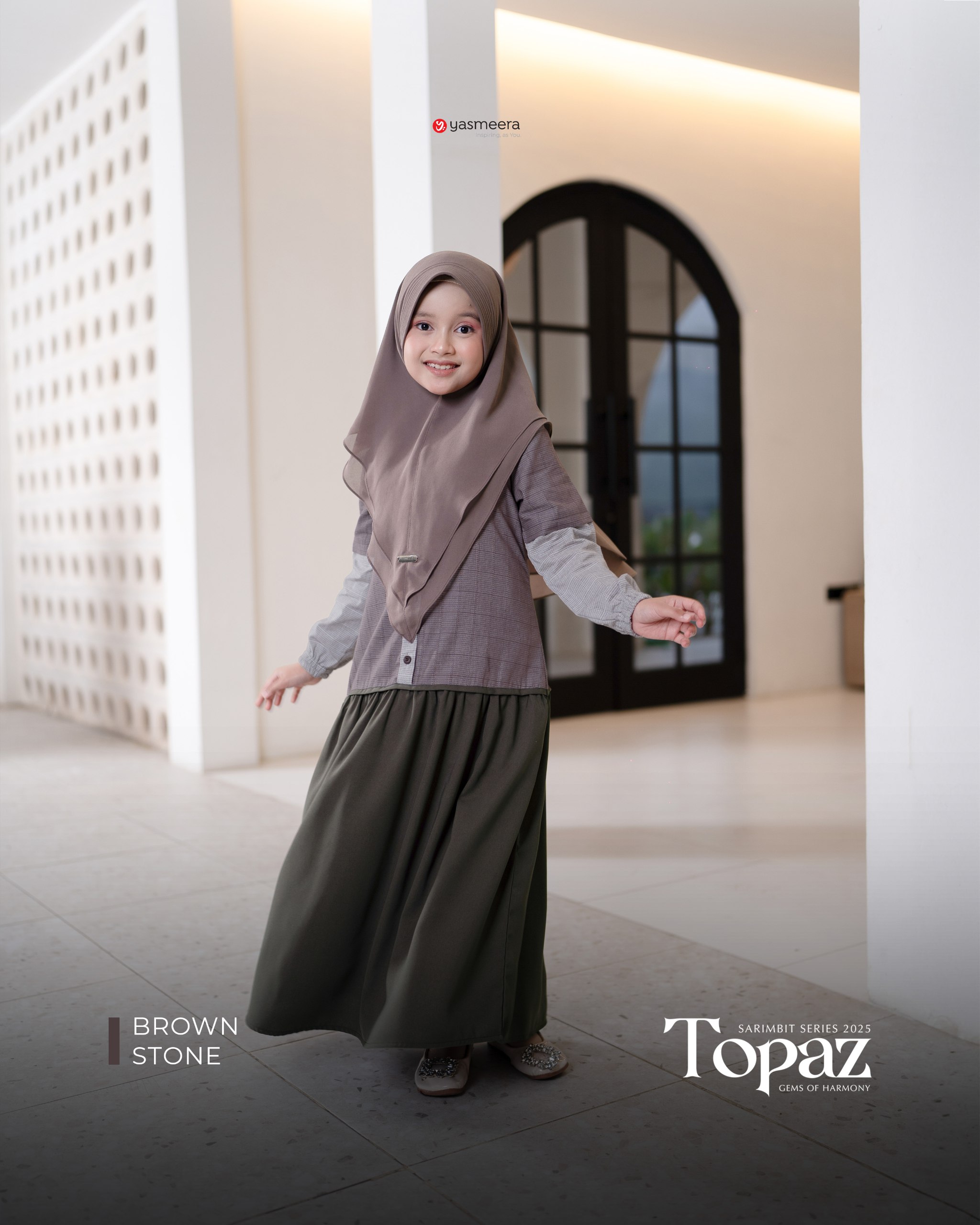 Yasmeera - SARIMBIT 2025 TOPAZ SERIES WARNA BROWN STONE thumb 4
