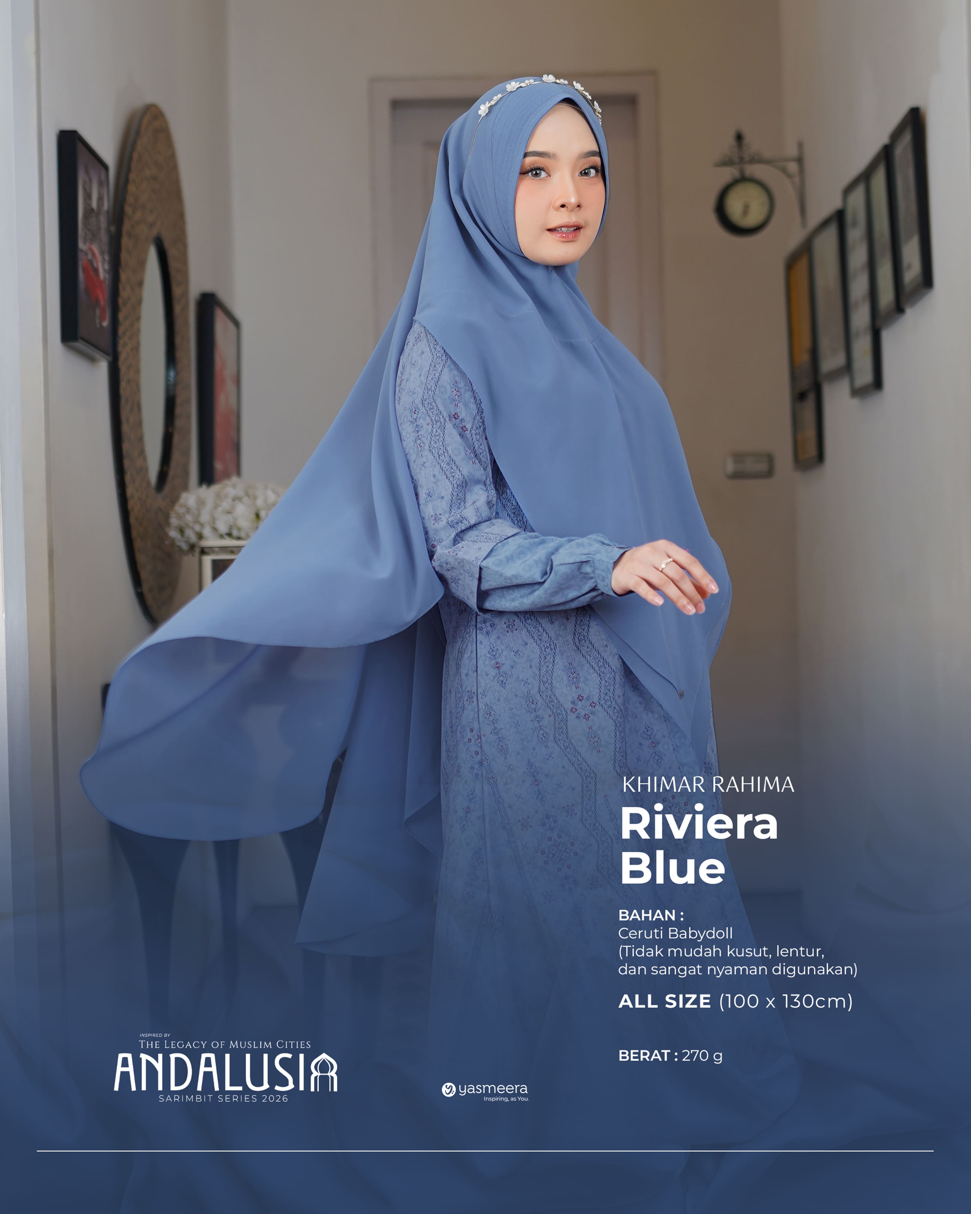 Yasmeera - KHIMAR & PASHMINA SARIMBIT 2026 (ANDALUSIA) thumb 12