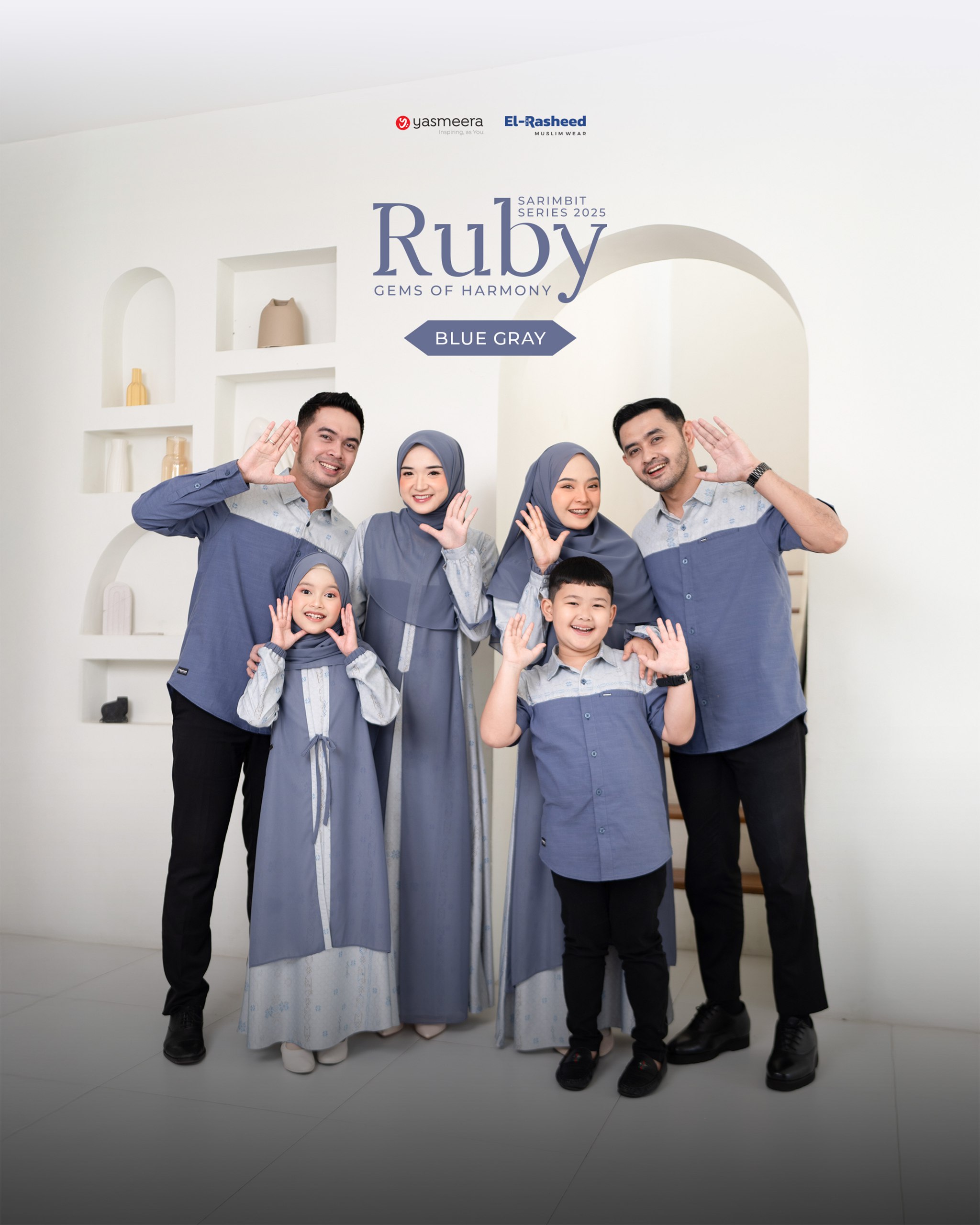 Yasmeera - SARIMBIT 2025 RUBY SERIES WARNA BLUE GRAY thumb 7